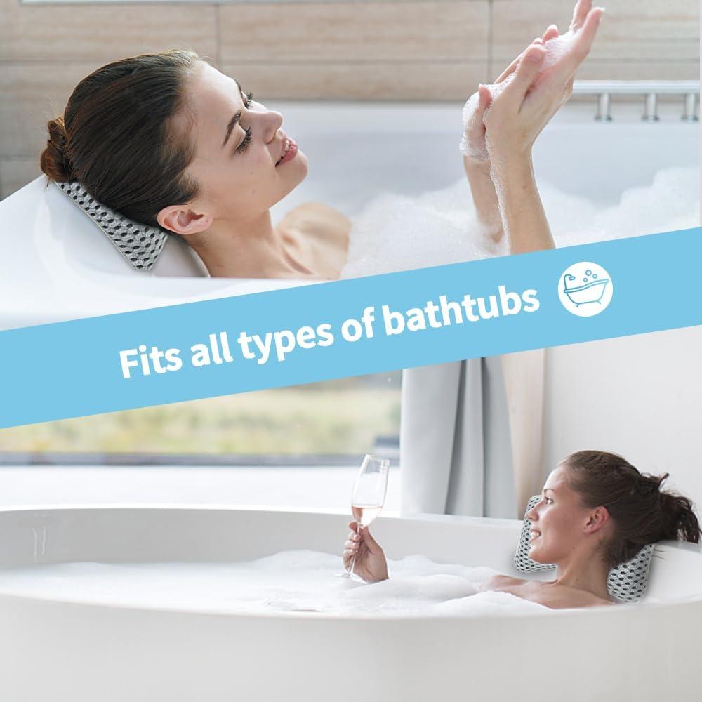 Almohada de Baño de Lujo CONBELLA con Ventosas Antideslizantes