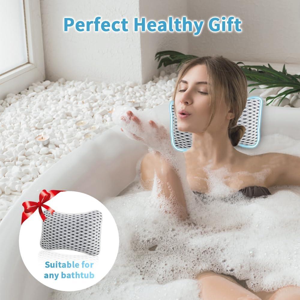 Almohada de Baño de Lujo CONBELLA con Ventosas Antideslizantes