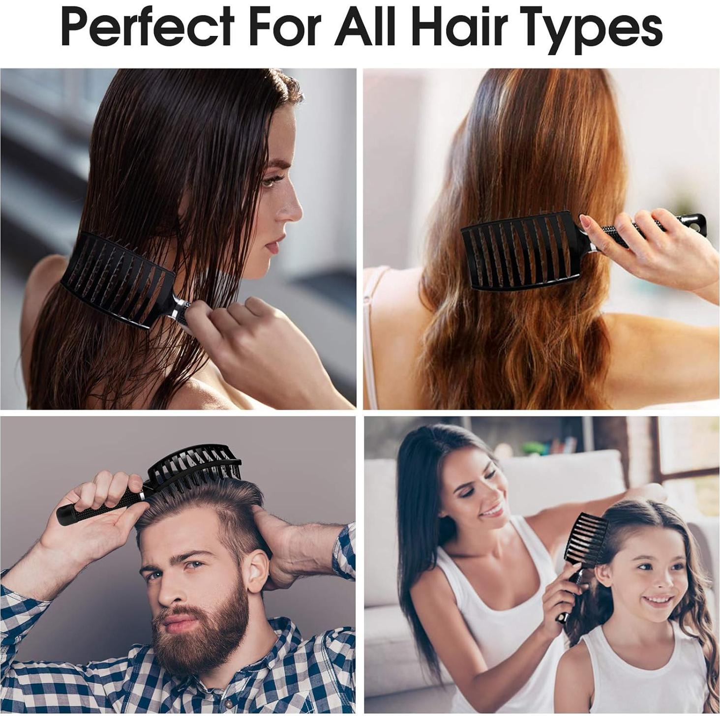 Cepillo Ventilado Curvado Bsisme para Secado Rápido 24.5cm