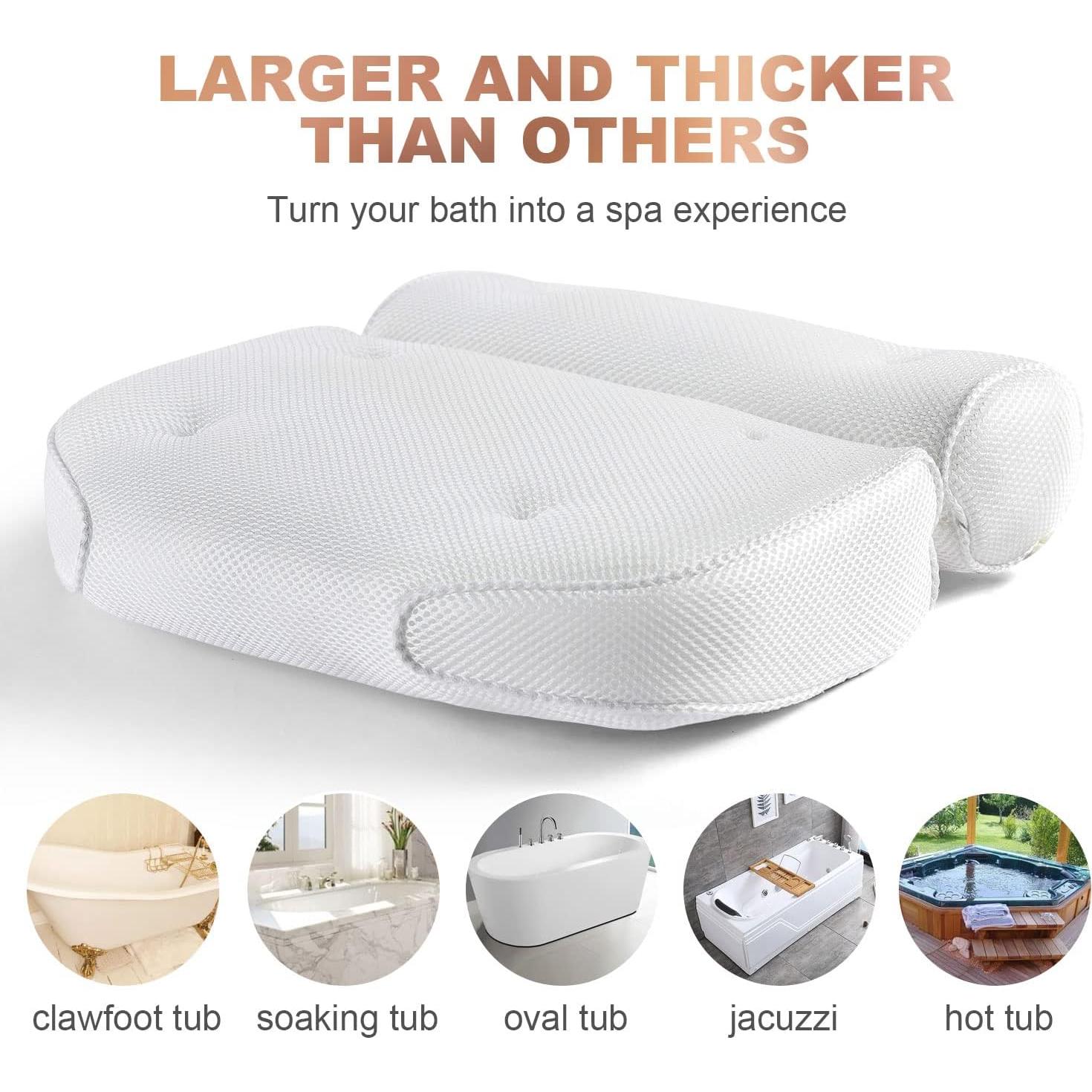 Almohada de Baño Vanstormy - Soporte Cuello y Espalda 38.8x33.4cm