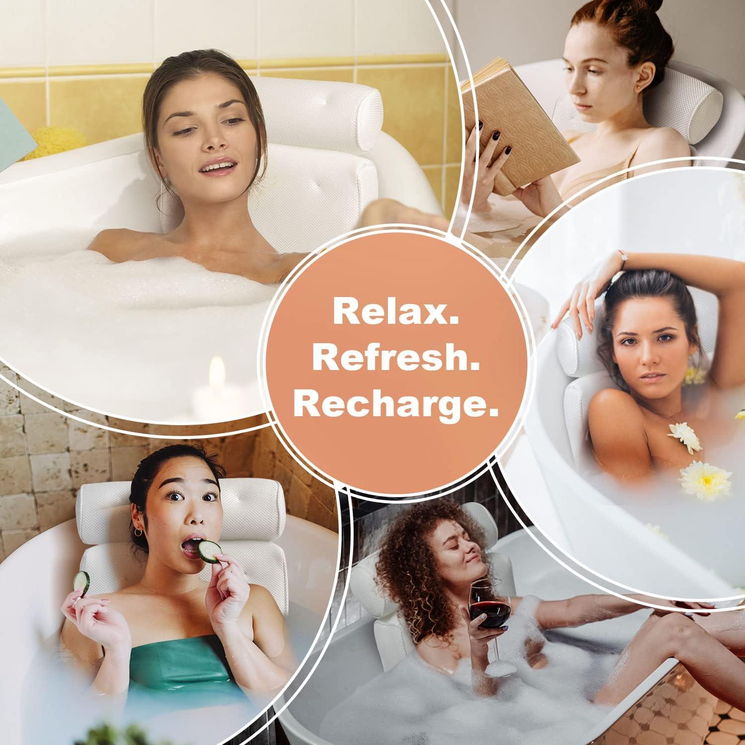 Almohada de Baño Vanstormy - Soporte Cuello y Espalda 38.8x33.4cm