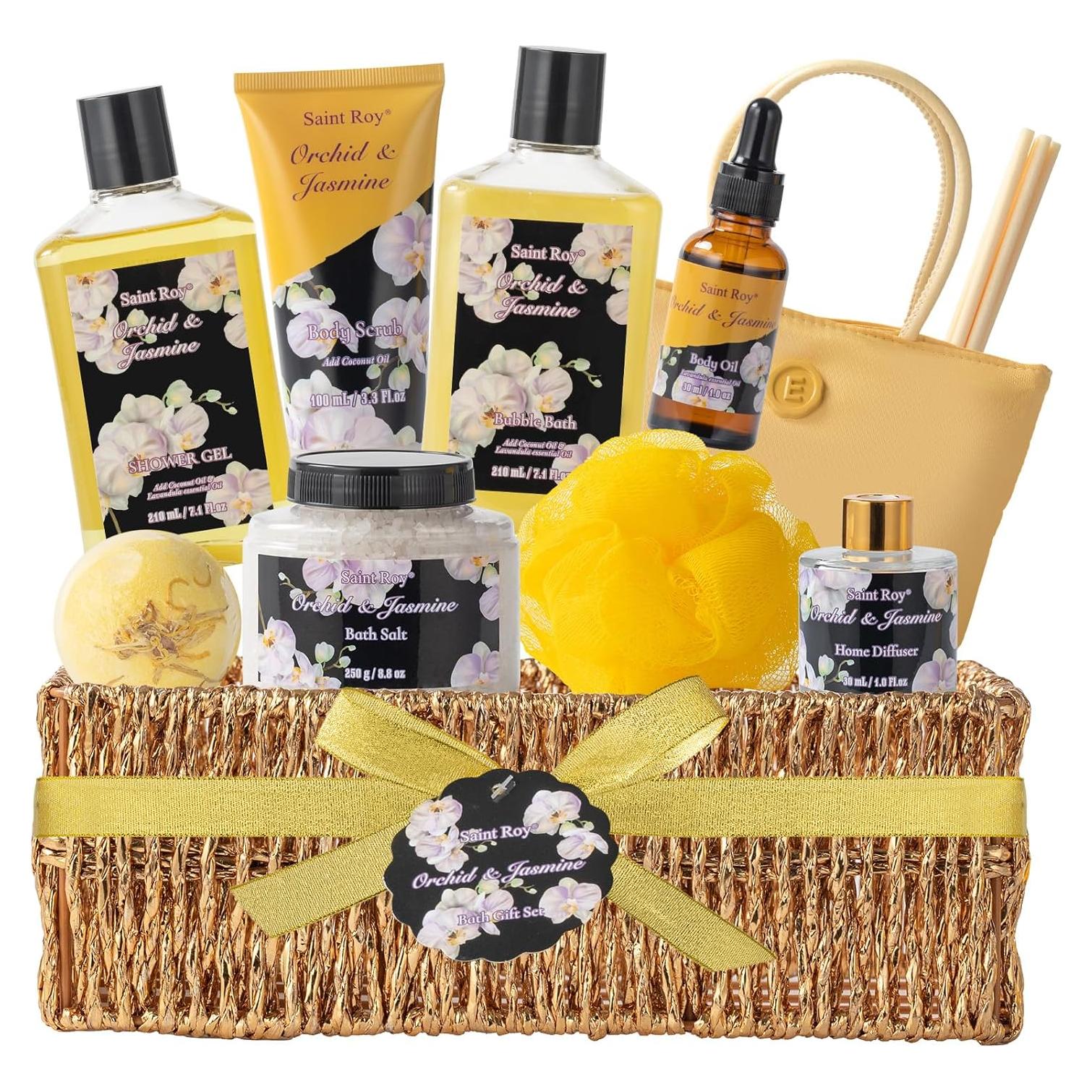 Canasta de Regalo Spa 15 Piezas Saint Roy Orquídea Jazmín