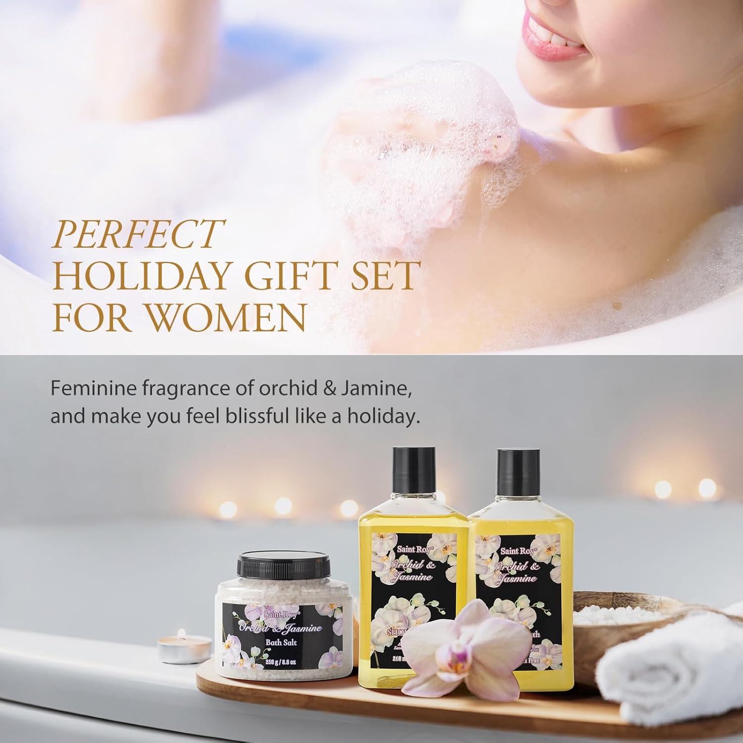 Canasta de Regalo Spa 15 Piezas Saint Roy Orquídea Jazmín