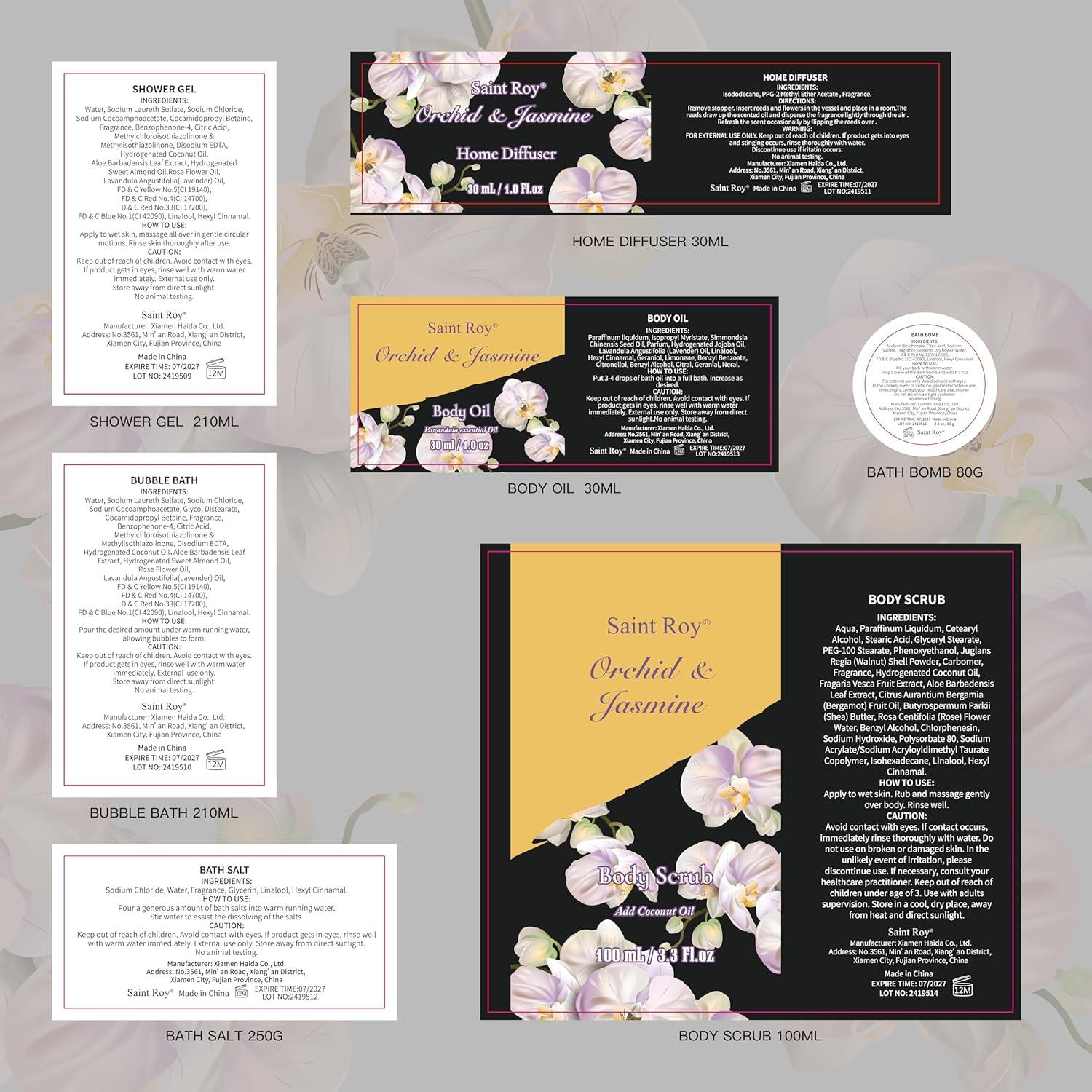 Canasta de Regalo Spa 15 Piezas Saint Roy Orquídea Jazmín