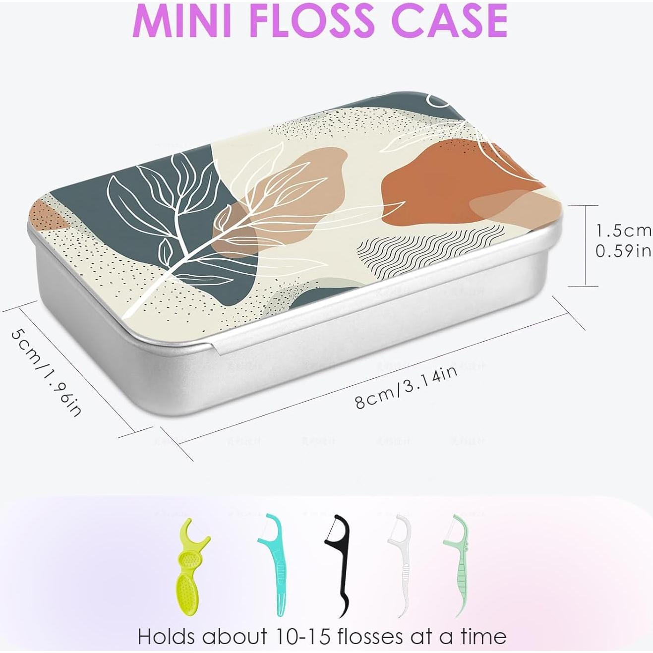 Estuche de Palillos de Hilo Dental Gerkia 2 Pack Bohemio