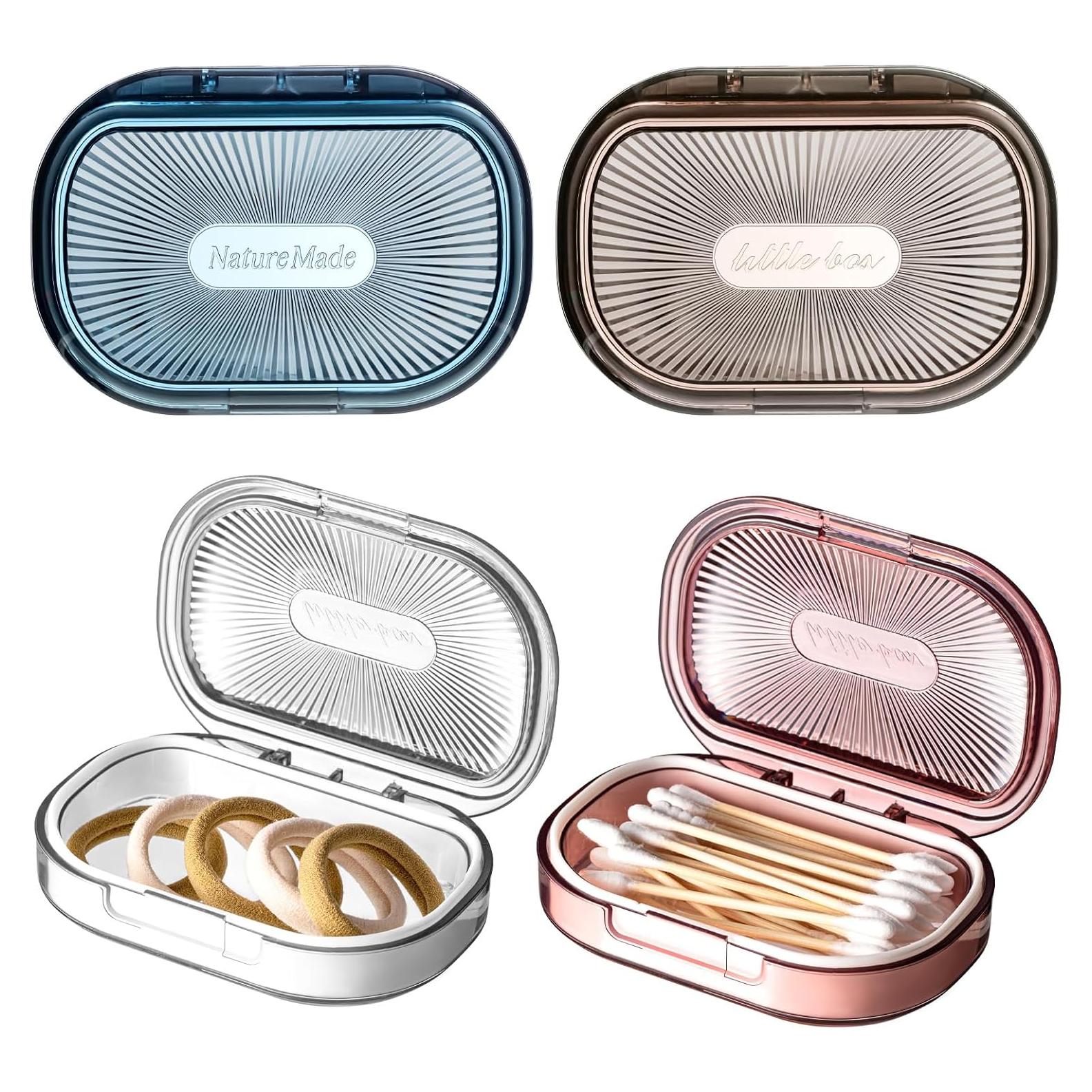 Kigley 4 Pcs Contenedor de Almacenamiento Pequeño 10x7 cm