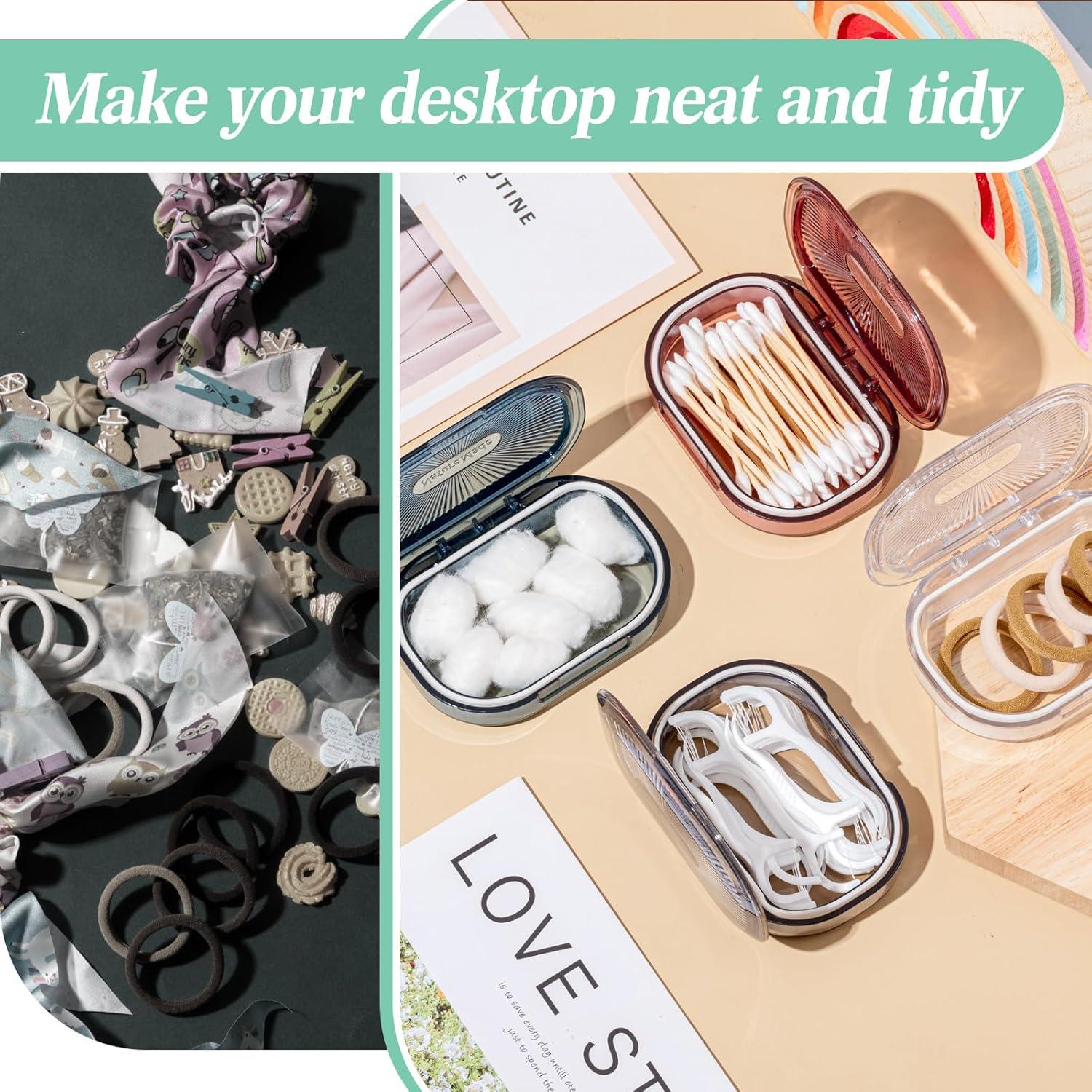 Kigley 4 Pcs Contenedor de Almacenamiento Pequeño 10x7 cm