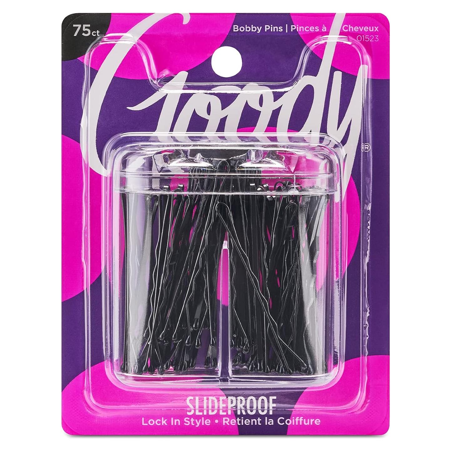 Horquillas Goody SlideProof con Tapa Magnética - 75 Unidades