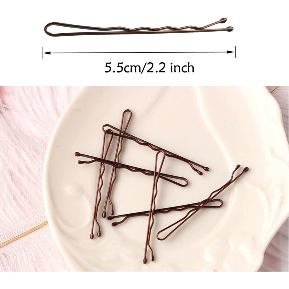 Pinzas para el cabello YINGFENG marrones 5.5 cm 330 unidades