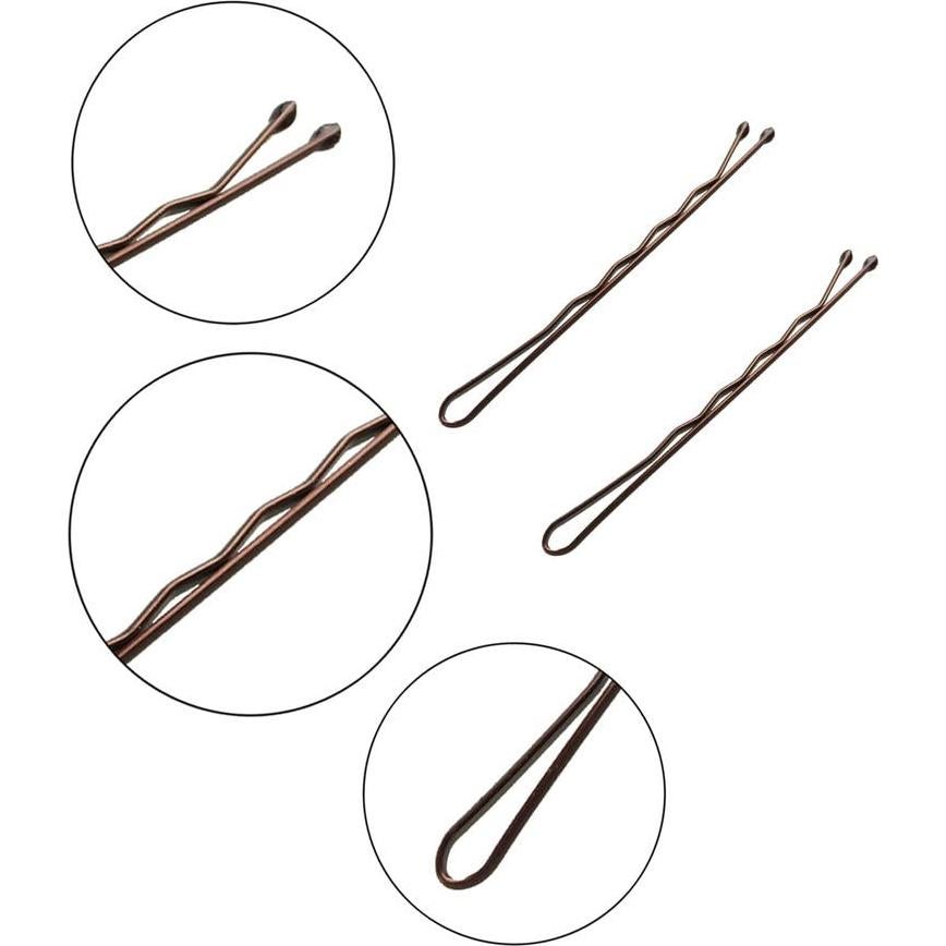 Pinzas para el cabello YINGFENG marrones 5.5 cm 330 unidades