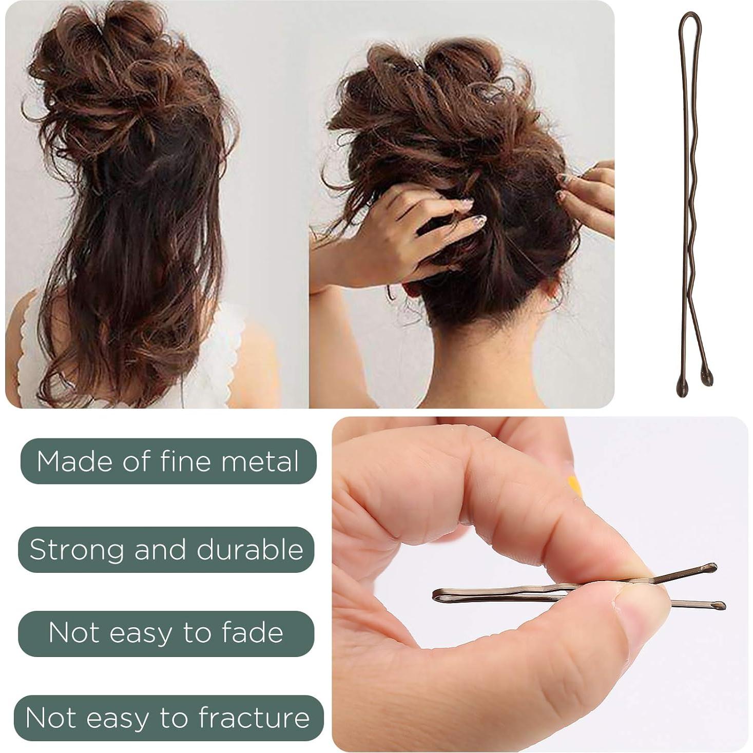 Kit de 50 Horquillas para el Cabello AIEX - Marrón, 5cm