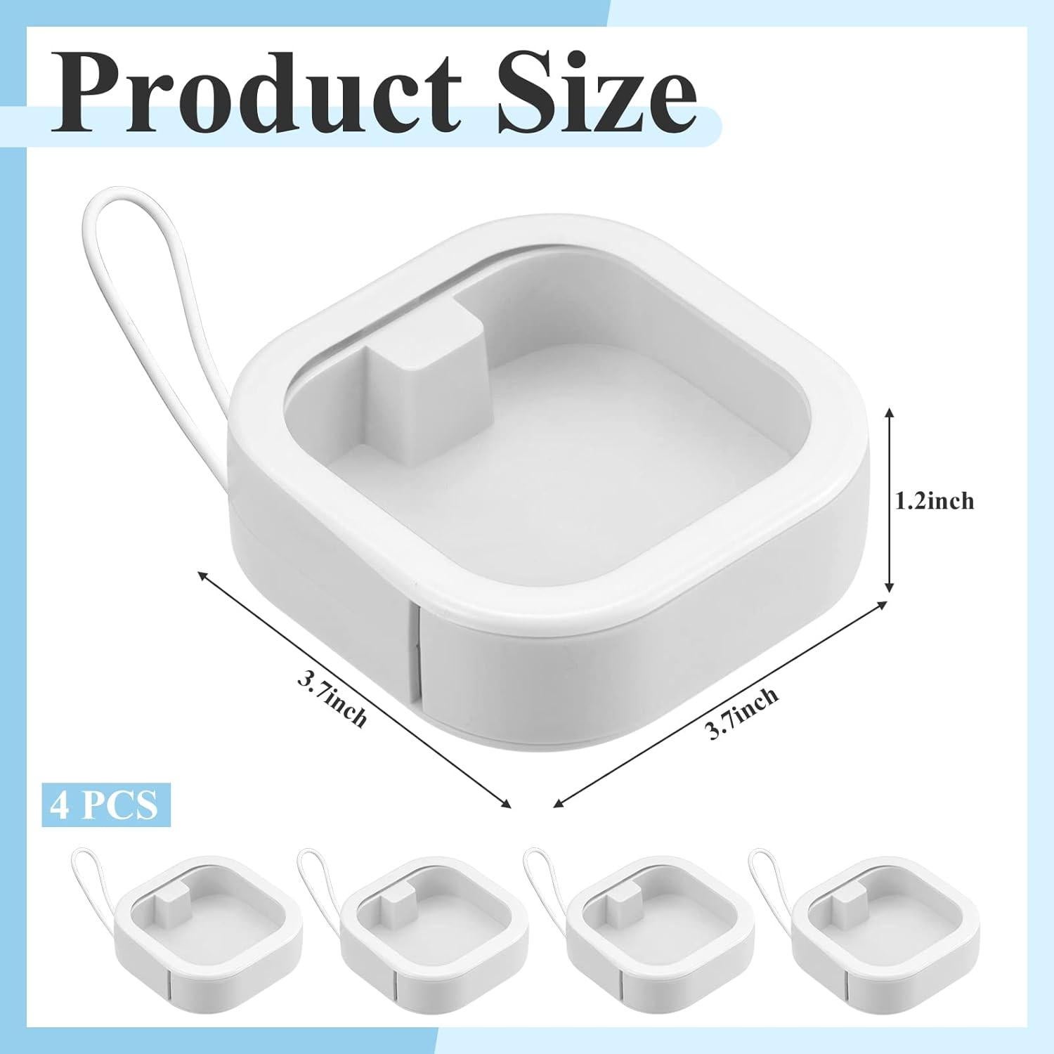 Organizador de Coletas de Cabello Kathfly 4 Pcs Blanco Portátil