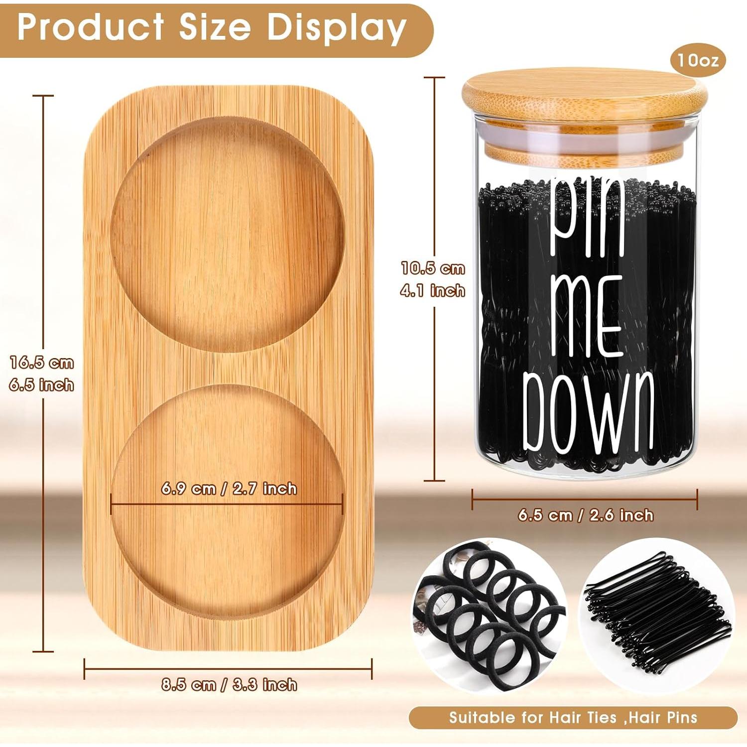 Juego de 2 Frascos de Vidrio Lucomb para Baño - Organizador