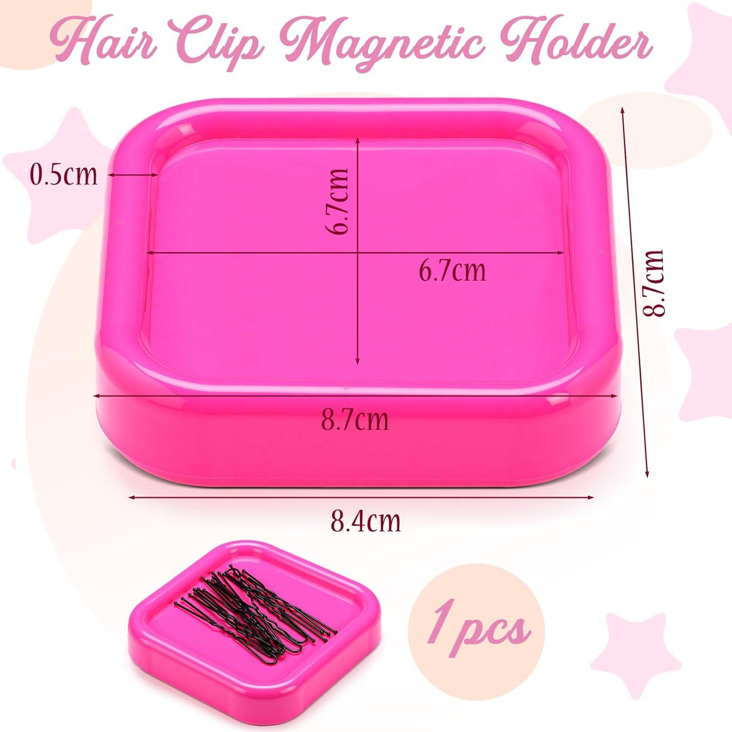 Soporte Magnético para Horquillas Rosa Tellegloww 9x9 cm