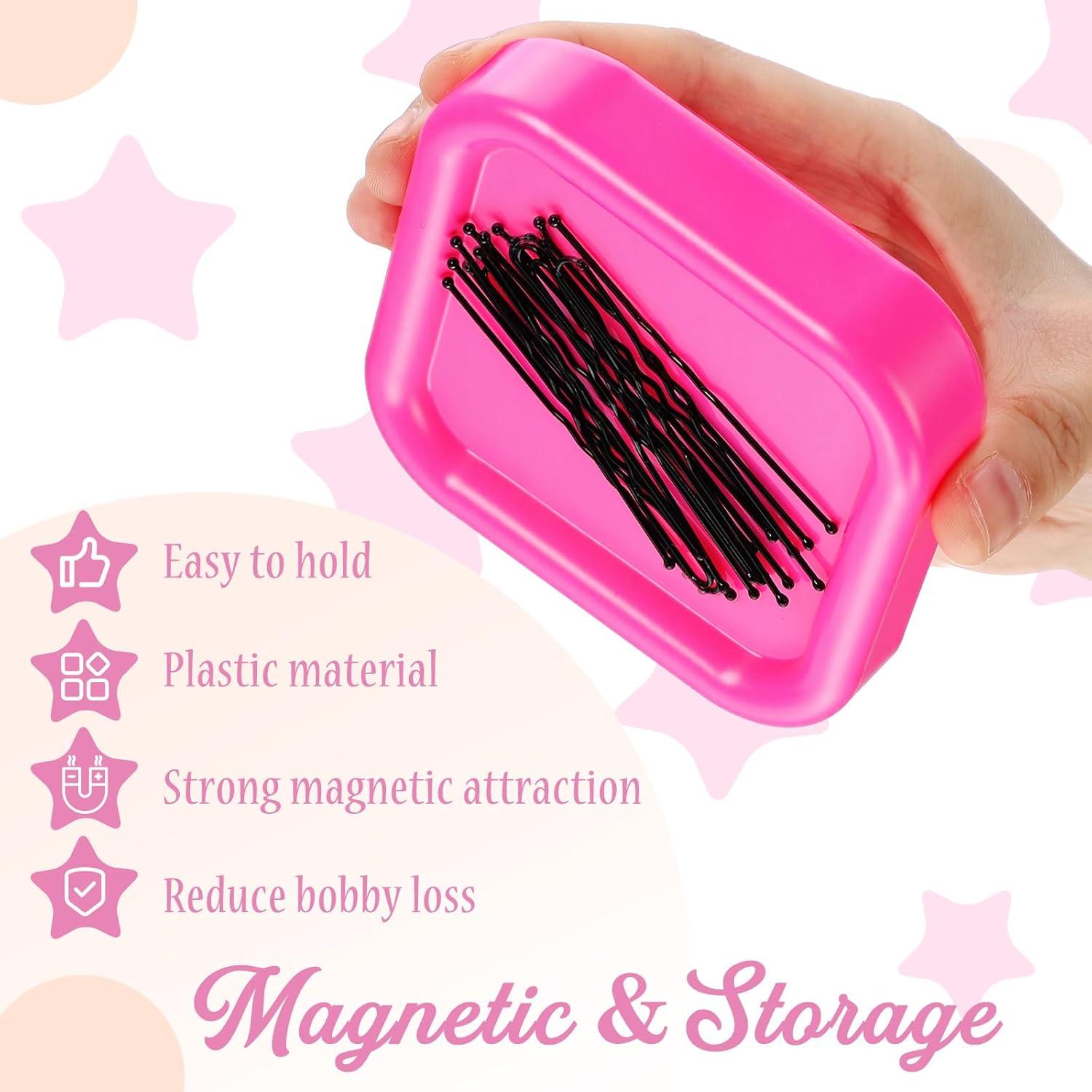 Soporte Magnético para Horquillas Rosa Tellegloww 9x9 cm