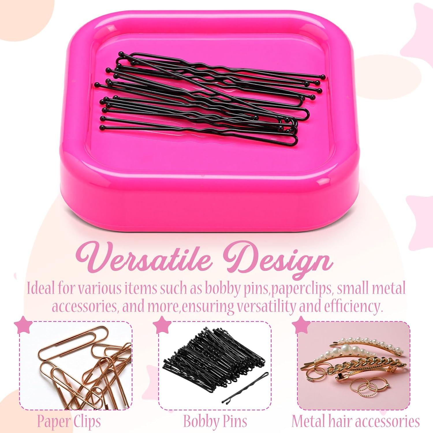 Soporte Magnético para Horquillas Rosa Tellegloww 9x9 cm