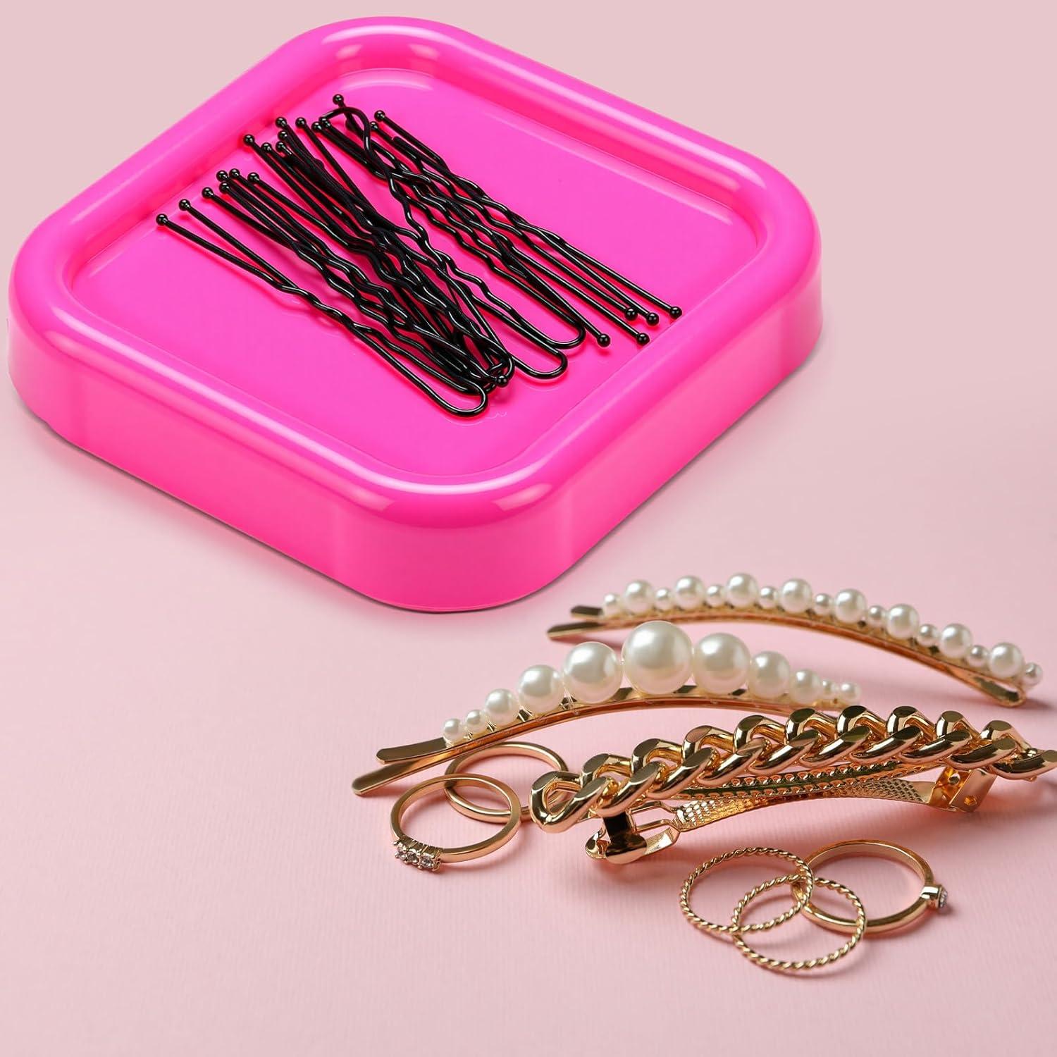 Soporte Magnético para Horquillas Rosa Tellegloww 9x9 cm