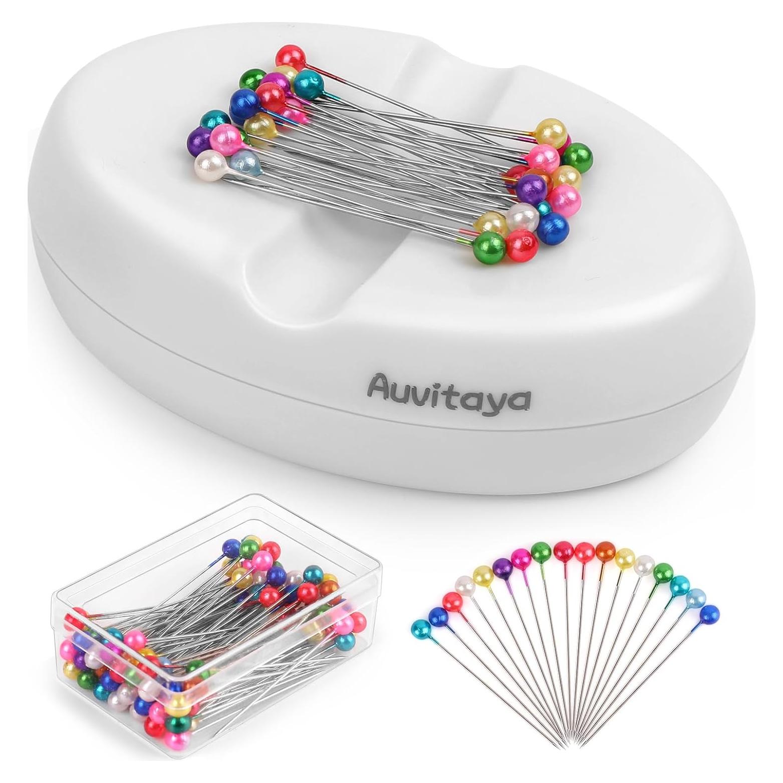 Soporte Magnético Auvitaya para Alfileres y Agujas - Blanco