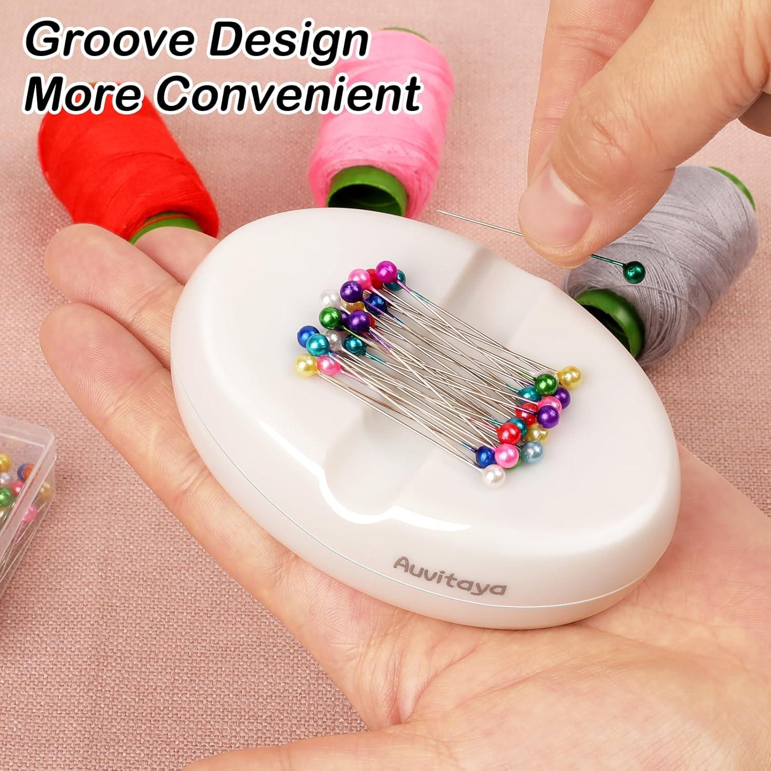 Soporte Magnético Auvitaya para Alfileres y Agujas - Blanco