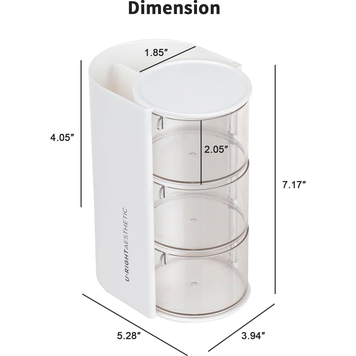 Organizador de Accesorios para el Cabello FABROK 3 Capas Blanco