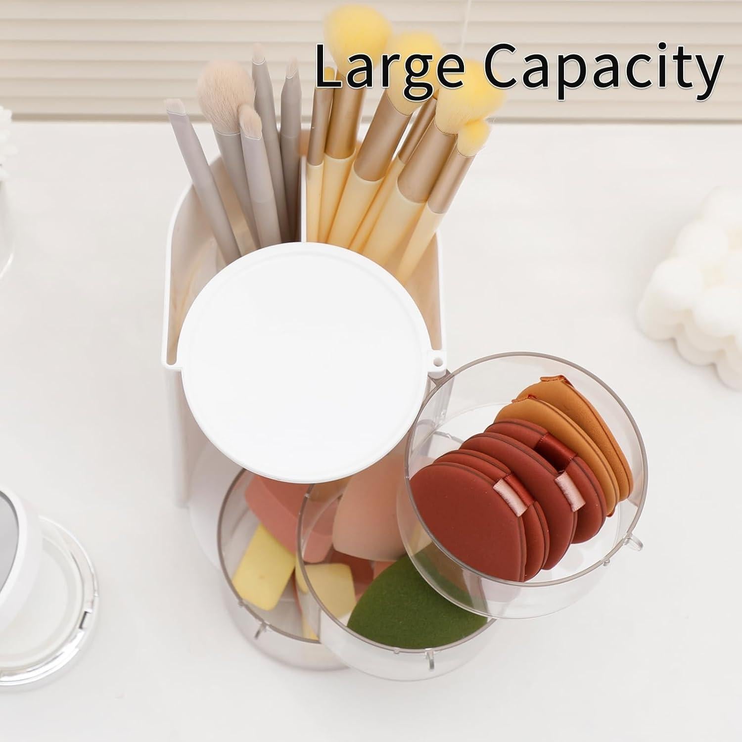 Organizador de Accesorios para el Cabello FABROK 3 Capas Blanco