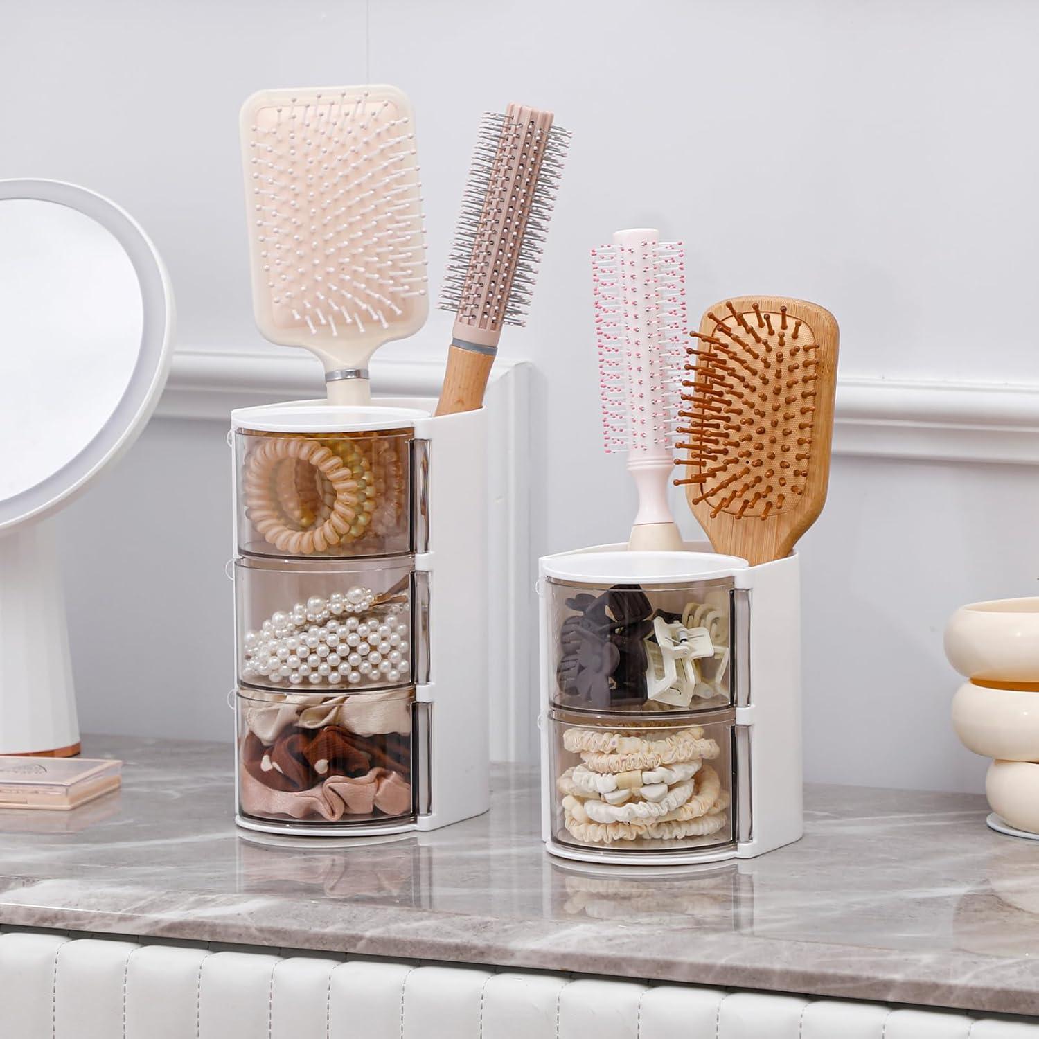 Organizador de Accesorios para el Cabello FABROK 3 Capas Blanco