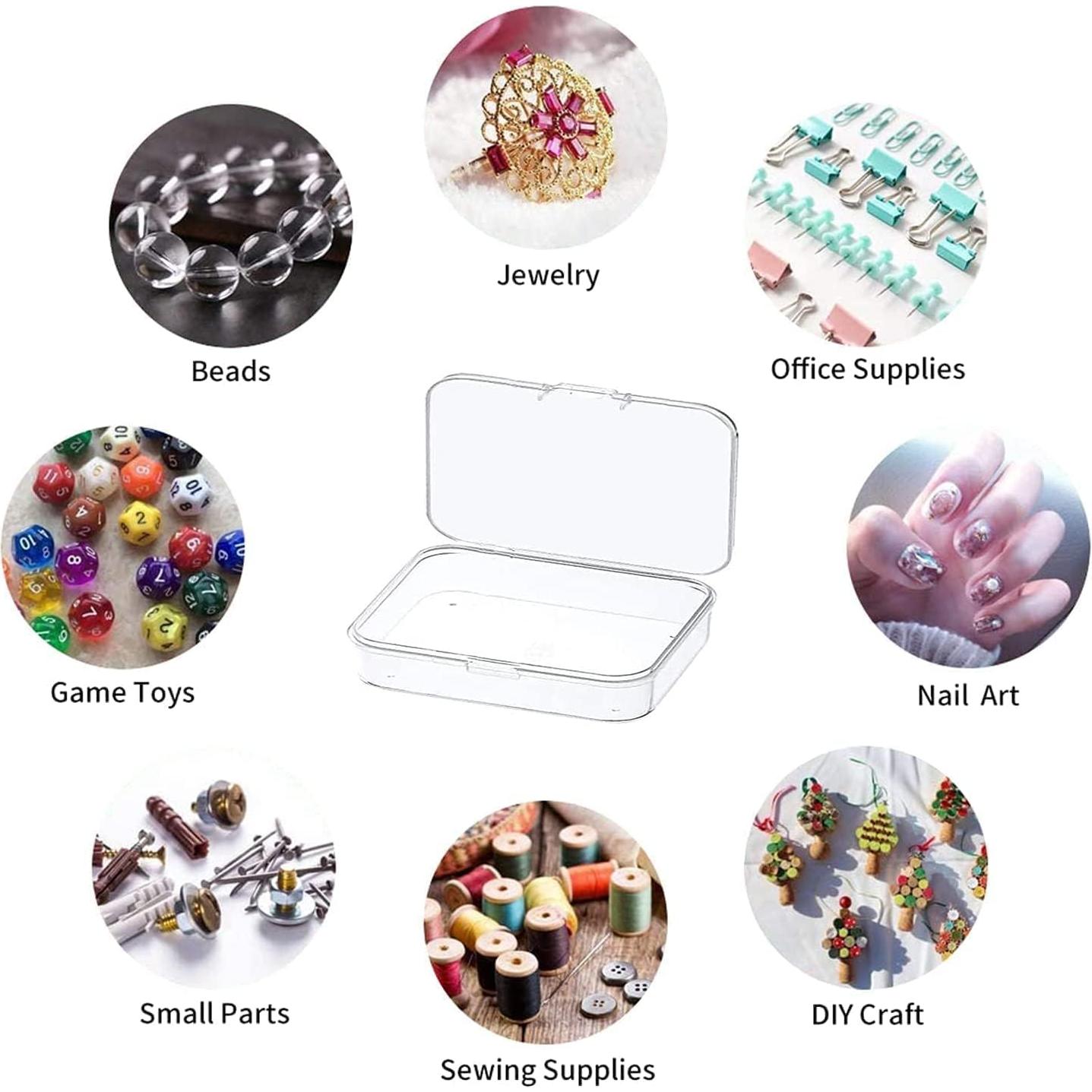 6 Mini Contenedores de Almacenamiento Plástico MFDSJ 8.9x6.1 cm