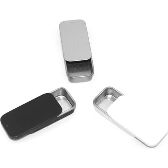 3 Contenedores de Lata Rectangulares Duehut con Tapa Deslizante