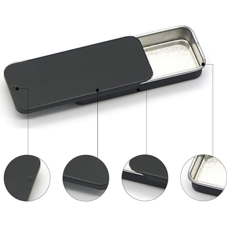 3 Contenedores de Lata Rectangulares Duehut con Tapa Deslizante