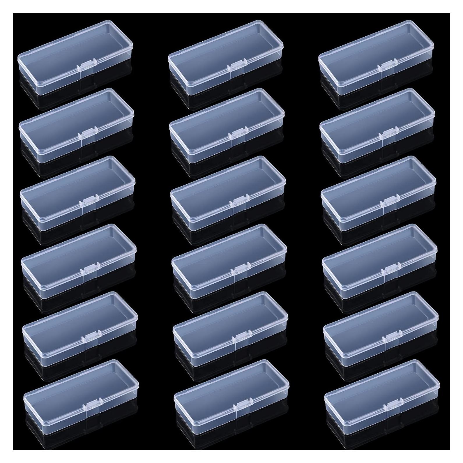 Blulu 18 Cajas de Almacenamiento Plásticas Transparentes 10.2x4.5cm