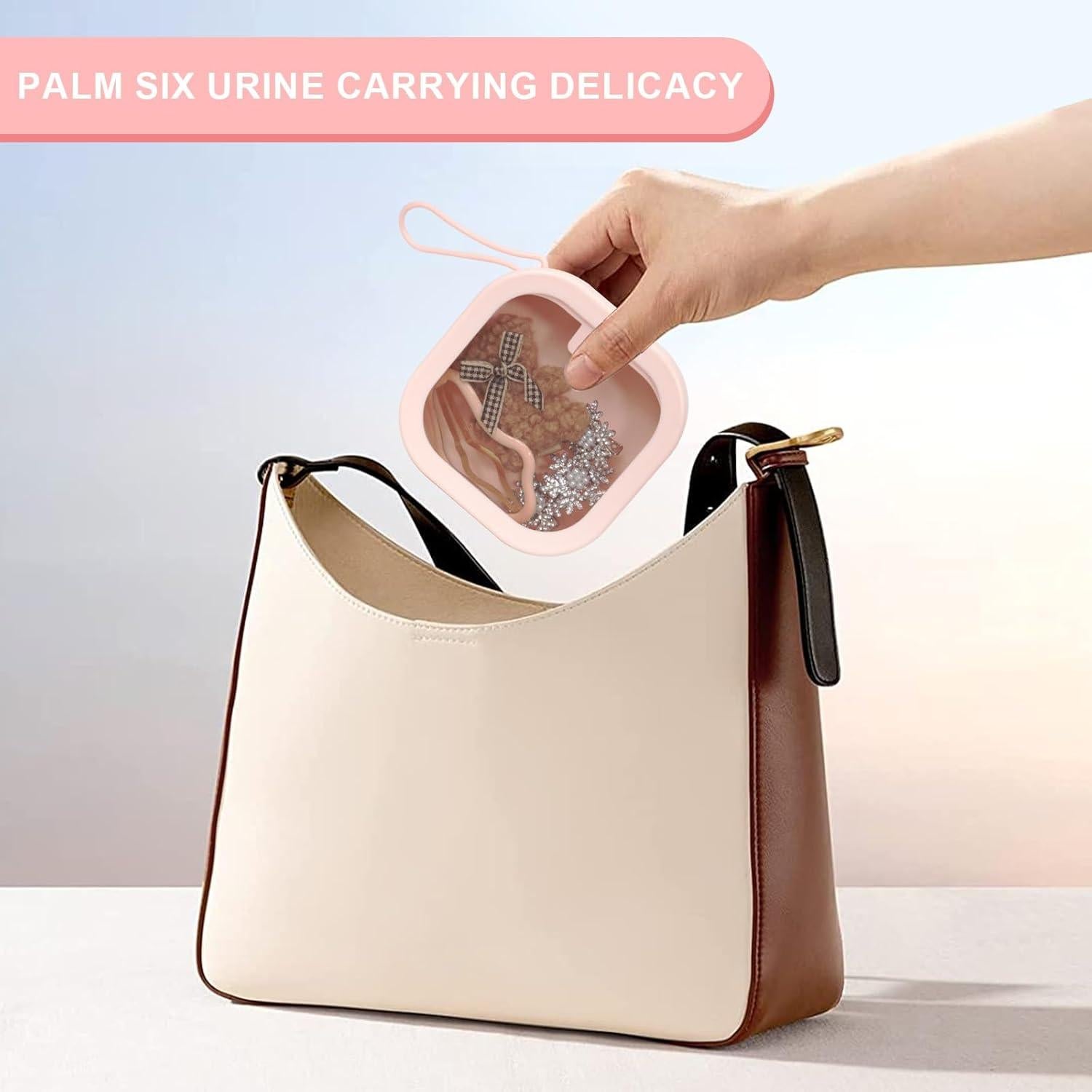 Organizador de Gomas de Pelo Rosa Obsoorth, Compacto y Portátil