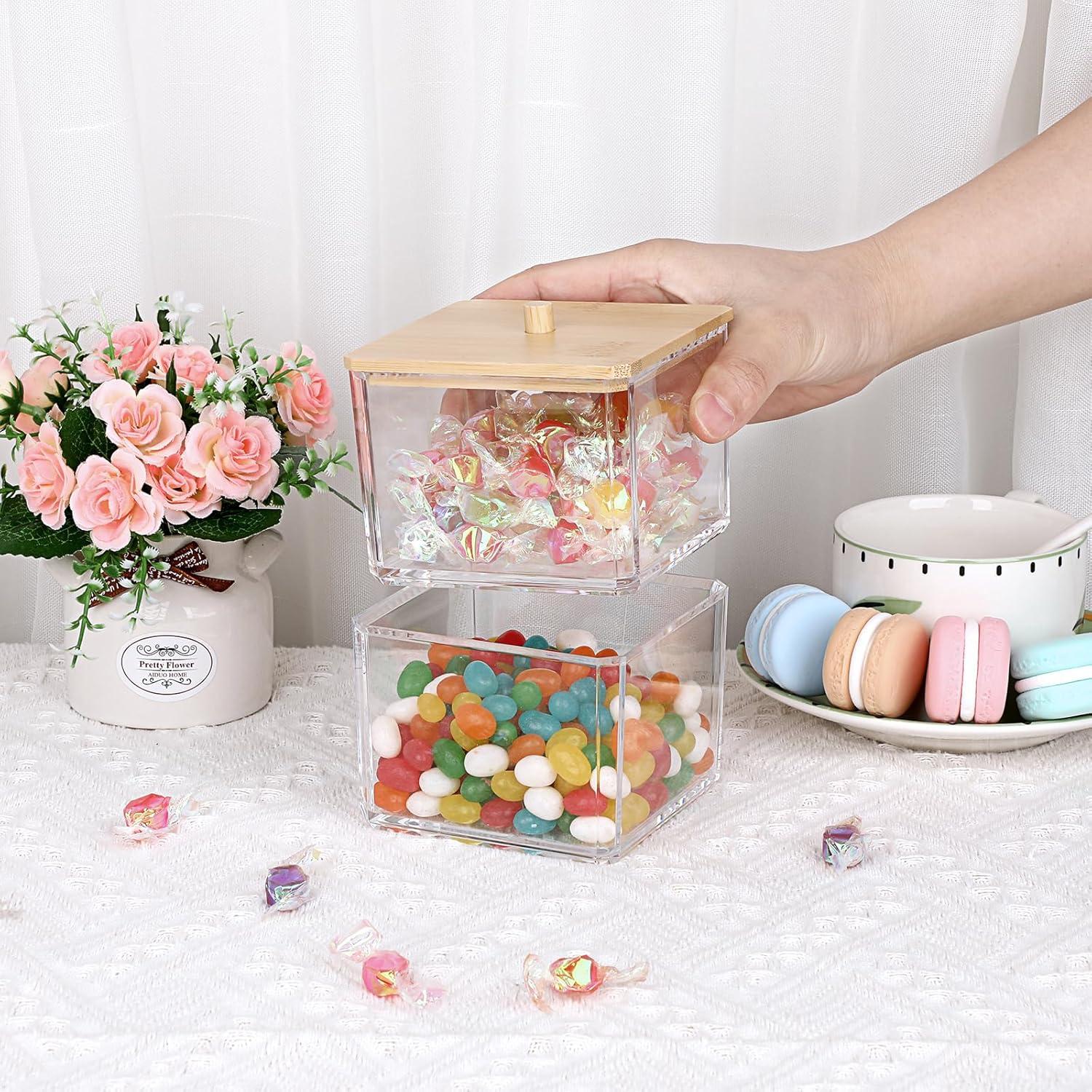 Organizador de Clips de Papel BTSKY 2 Niveles Acrílico con Tapa