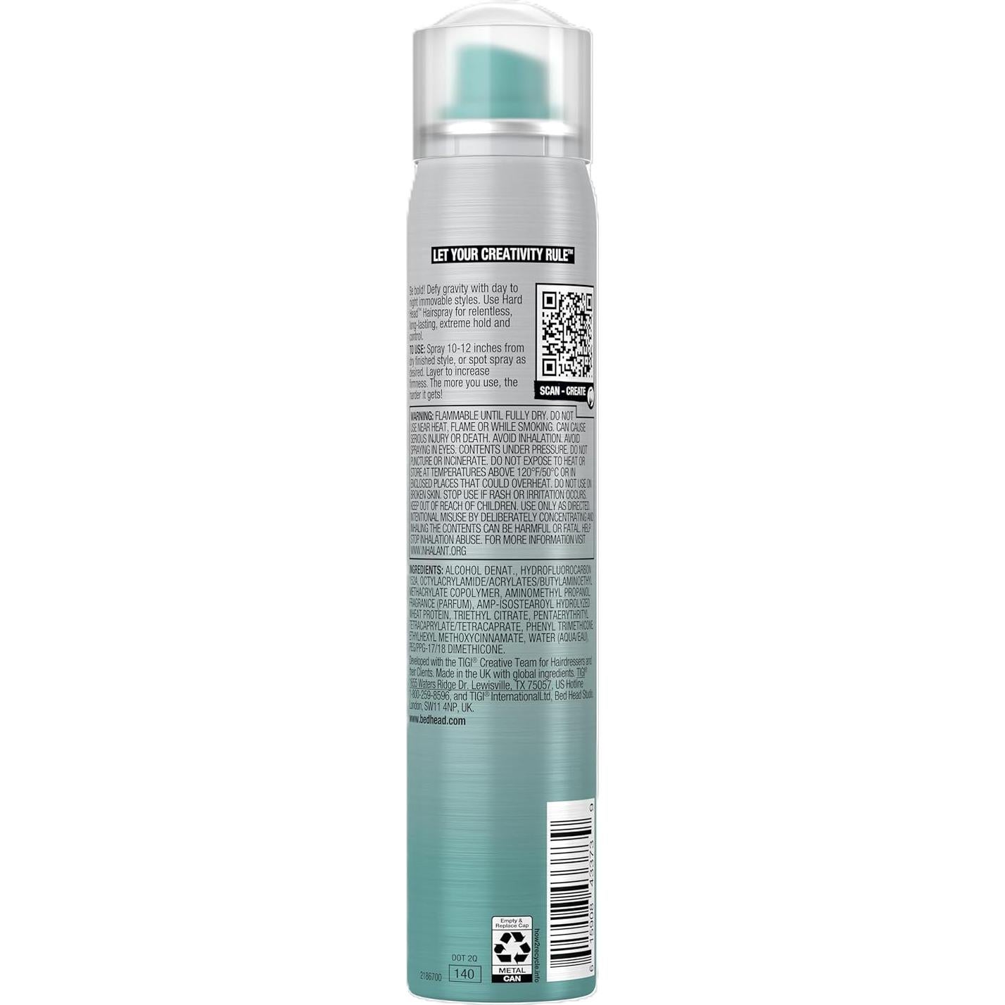 Spray para el Cabello TIGI Bed Head Hard Head 85 g Viaje