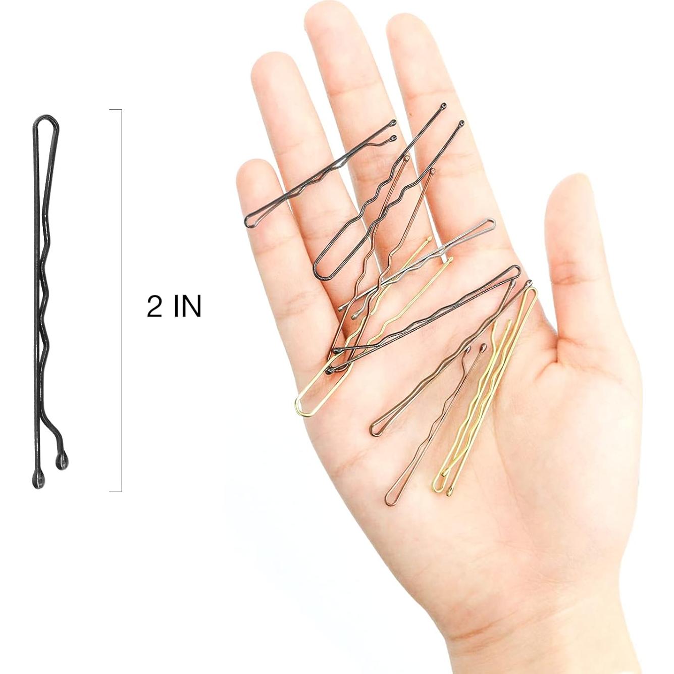 Pinzas de Pelo HOYOLS Premium Negras 100 Unidades 5 cm