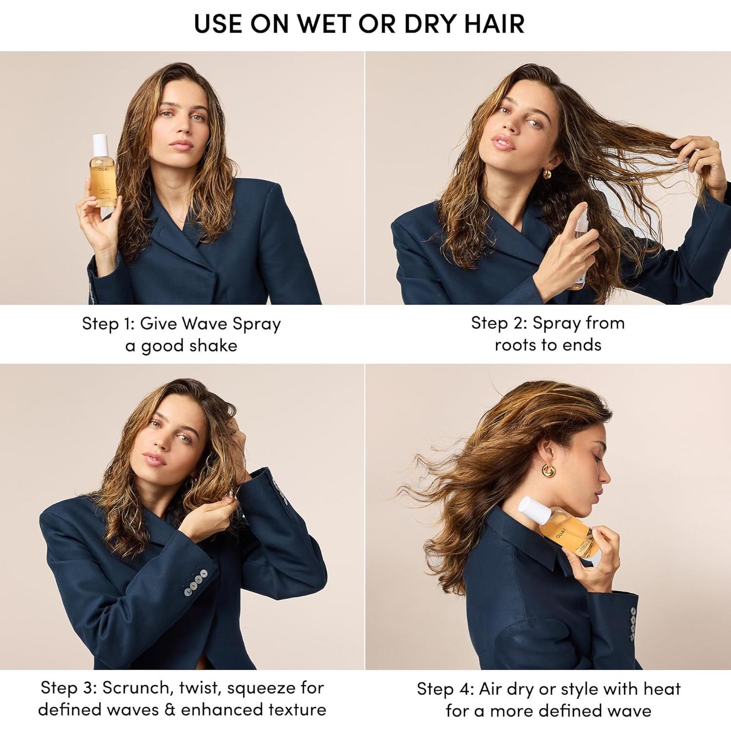 Spray de Olas OUAI 88.7 ml - Textura y Volumen para Cabello