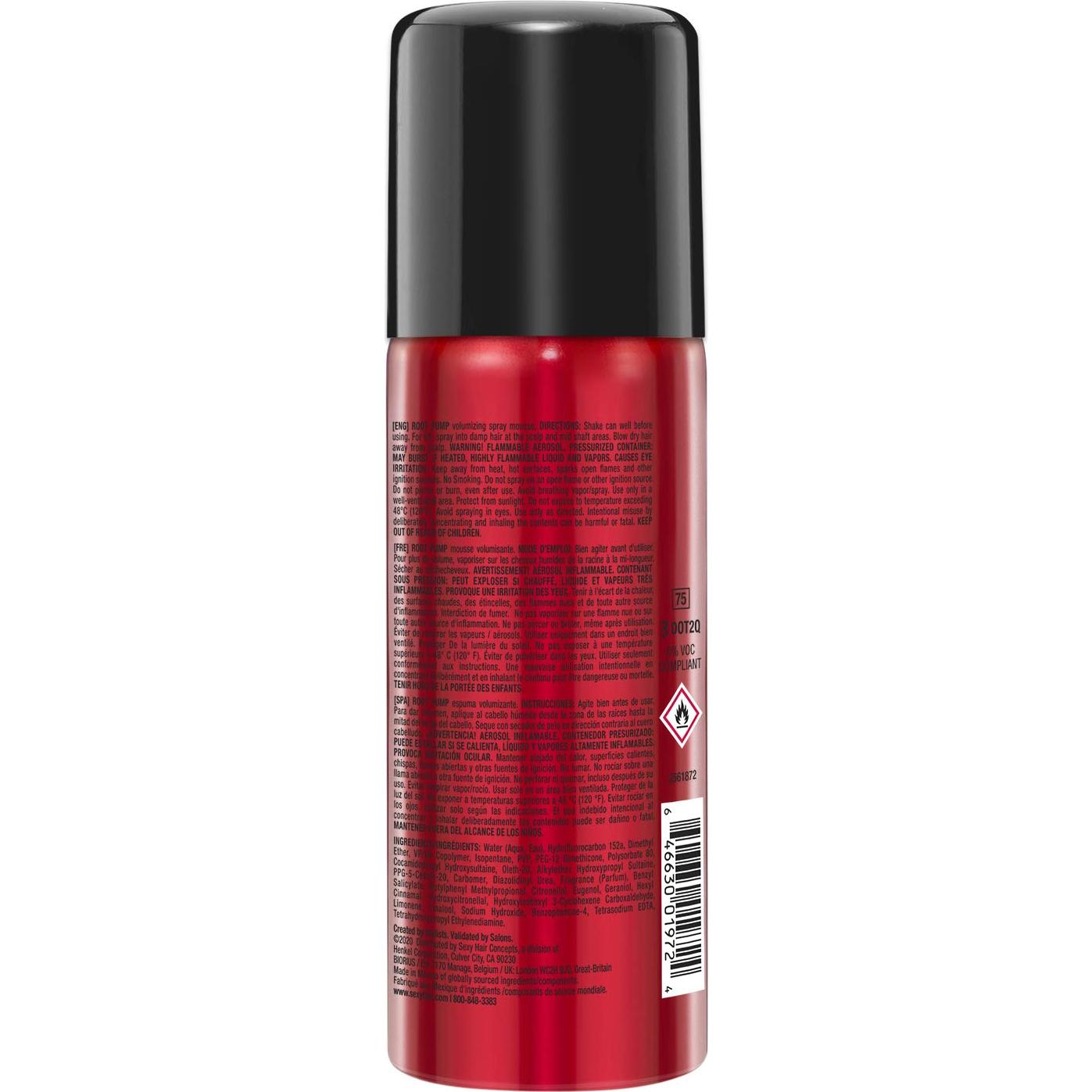 Mousse Voluminizador SexyHair Big Root Pump 50 ml - Resistencia 72h