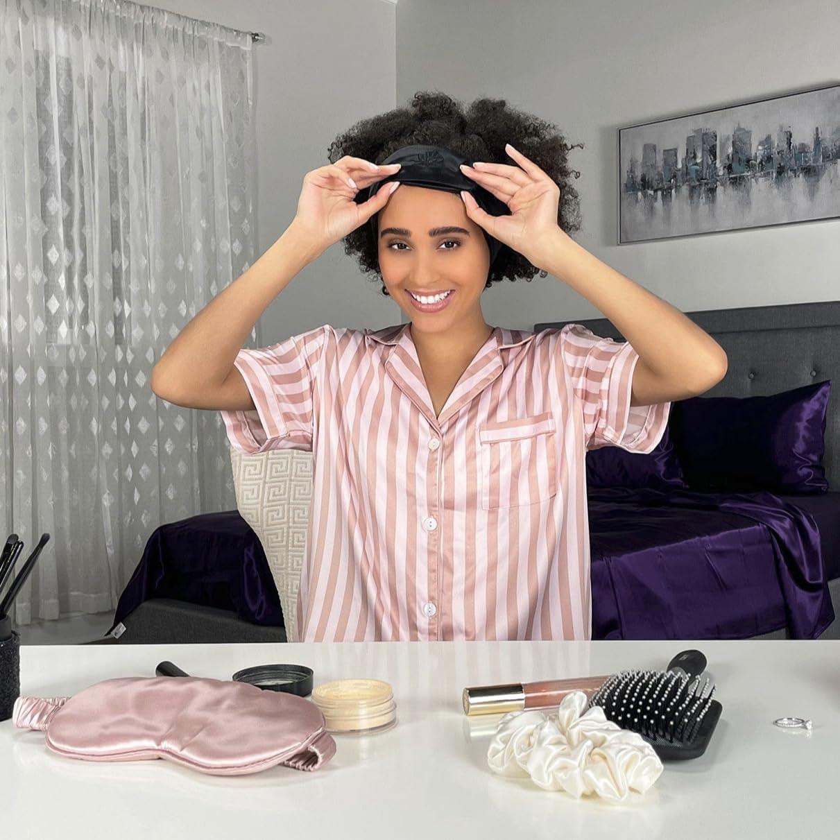 Banda Glam de Seda Mulberry Park - Accesorio para Maquillaje