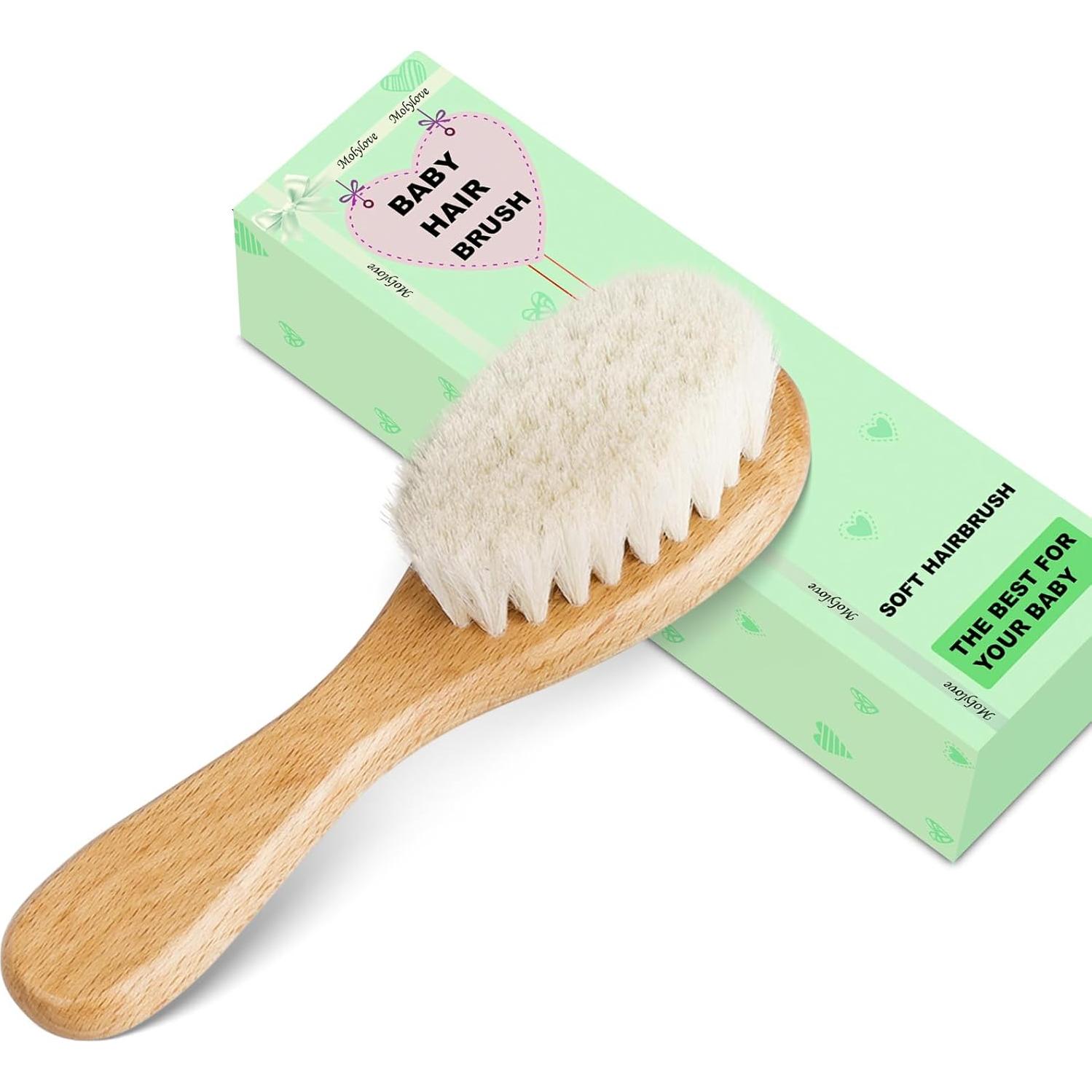 Cepillo para Bebés Molylove de Madera y Cerda de Cabra 1 Unidad