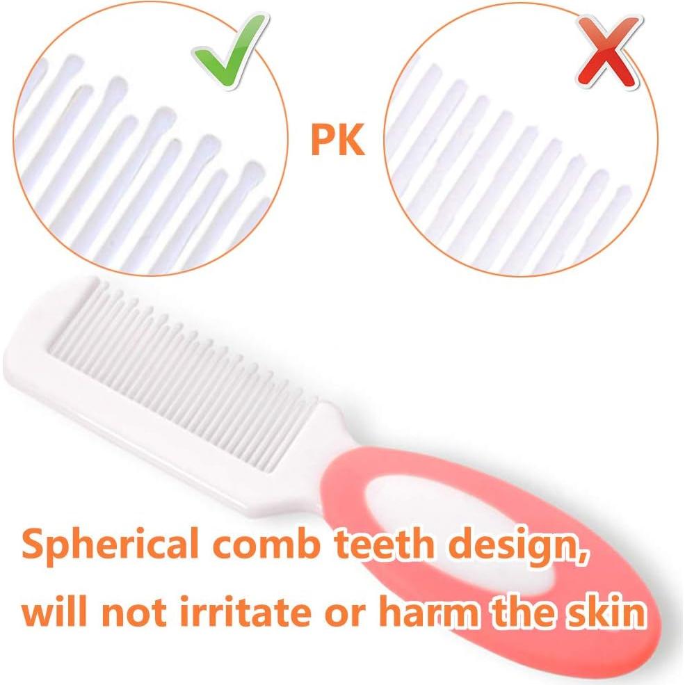 Set de Cepillo y Peine para Bebé MR LION - Rosa, Suave y Hipoalergénico