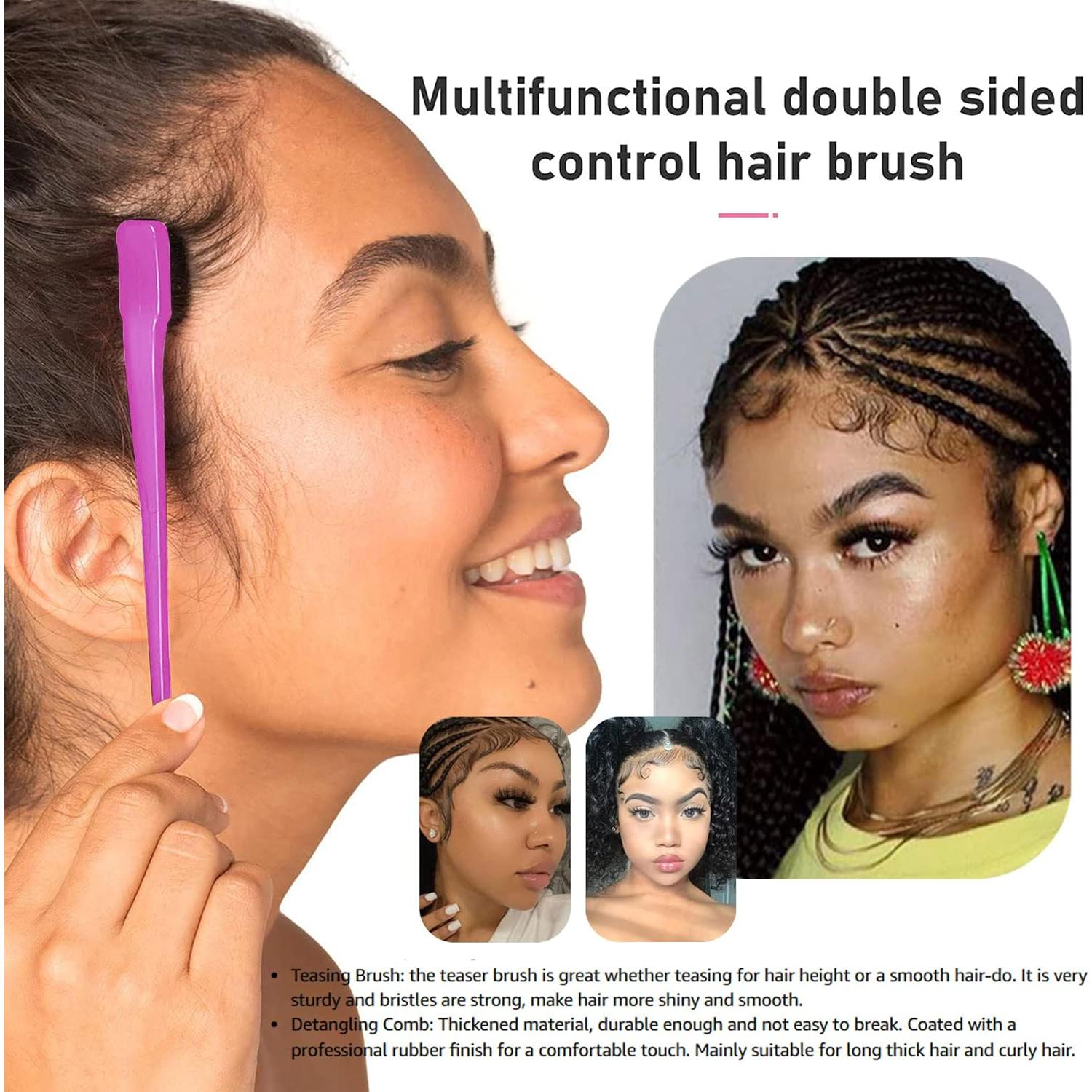 Cepillo Doble Cara Foxi Fresh 2 Piezas Rosa y Negro 17.78 cm