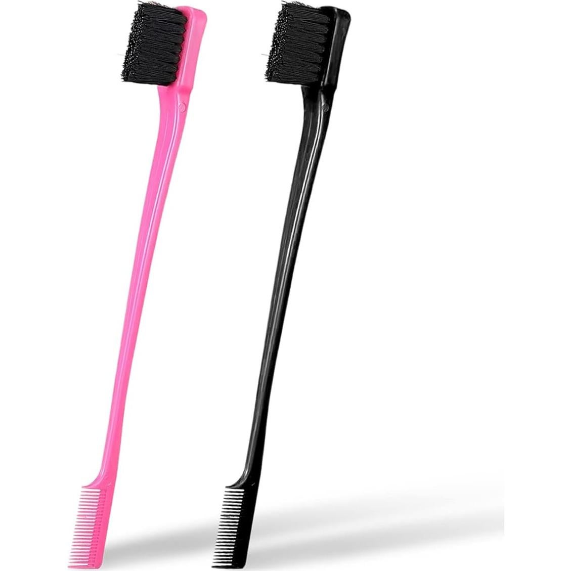 Cepillo Doble Cara Foxi Fresh 2 Piezas Rosa y Negro 17.78 cm