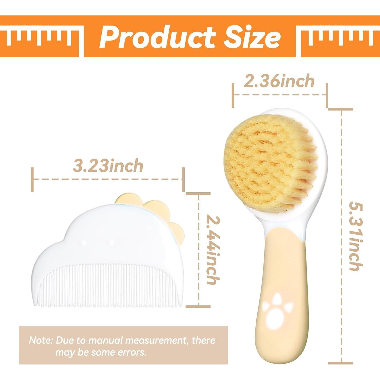 Juego de Cepillo y Peine para Bebés Camel - Cuidado Suave