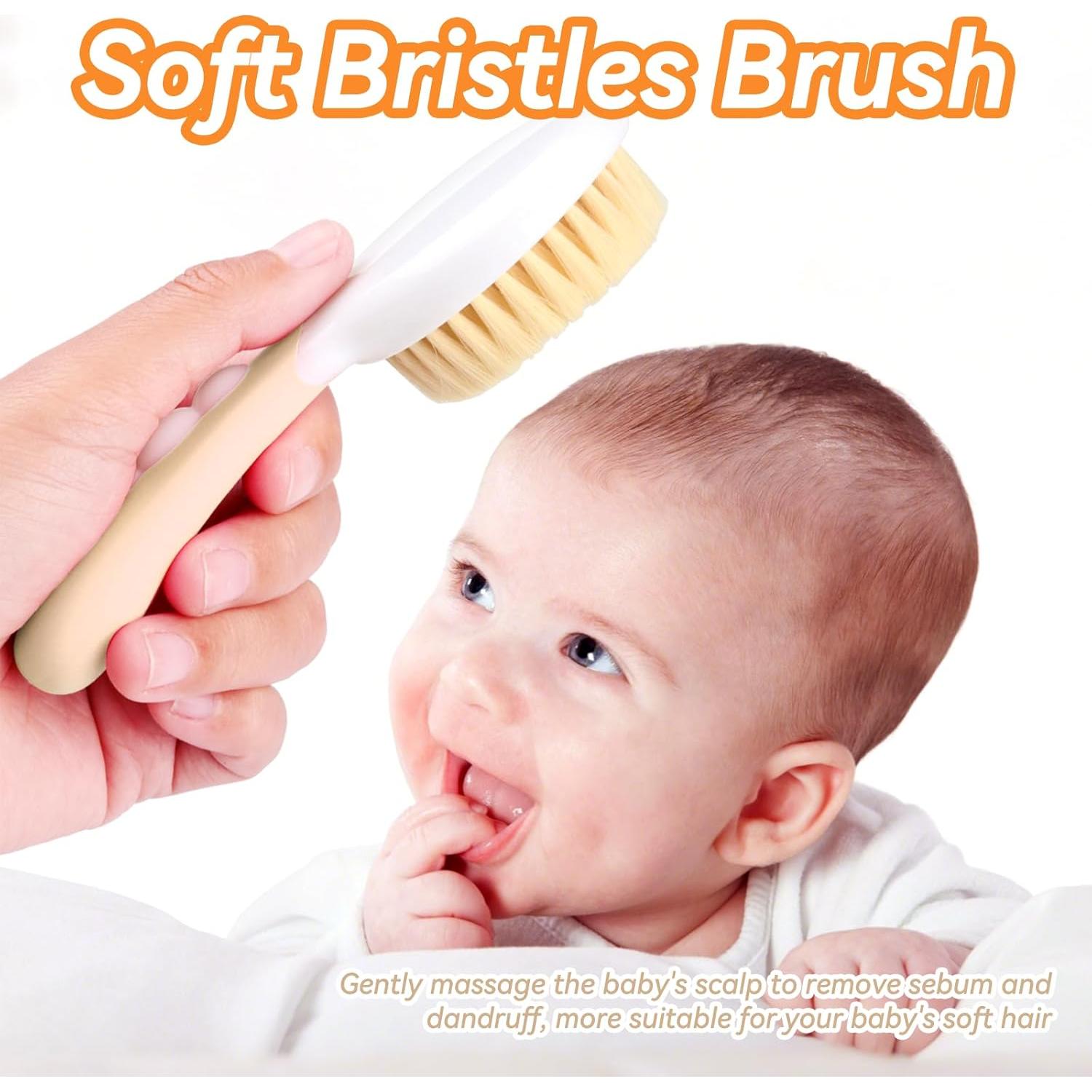 Juego de Cepillo y Peine para Bebés Camel - Cuidado Suave