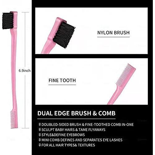 Juego de 3 Peines Estilizador Goiple - Rosa, Compacto y Portátil