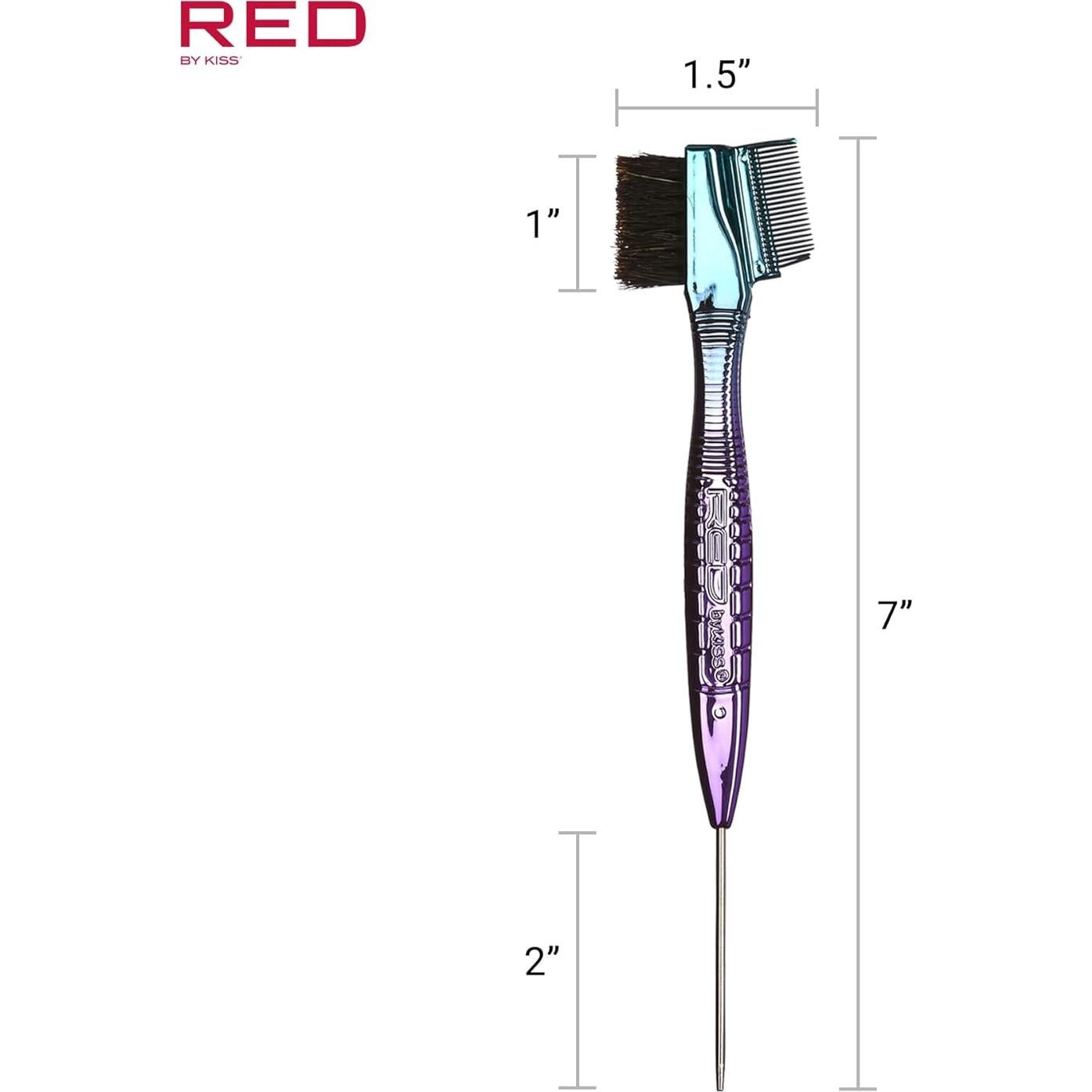 Cepillo de Bordes RED by Kiss 3-en-1 con Cerdas de Jabalí