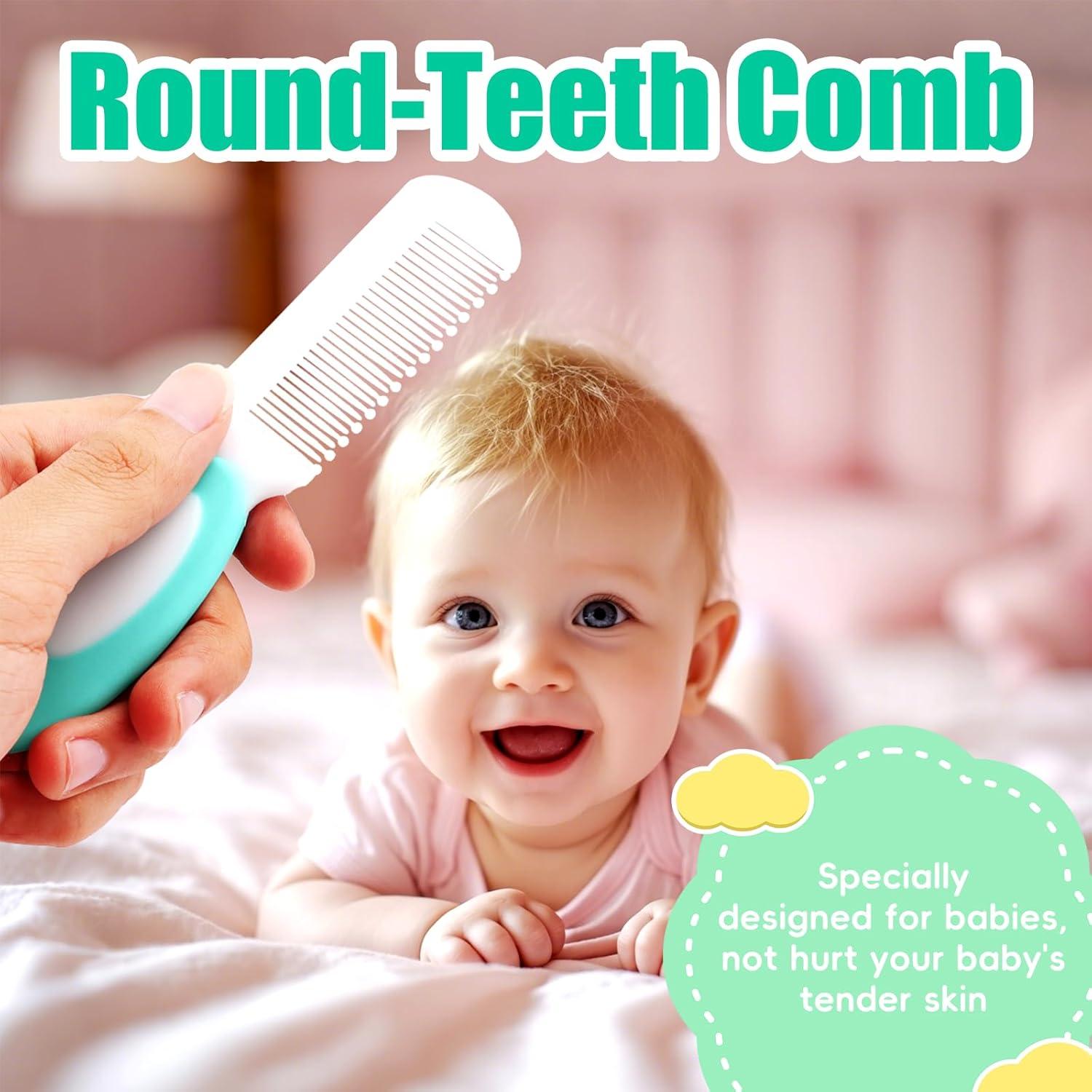 Juego de Cepillo y Peine para Bebés PAKENYESHA 4 Piezas Verde