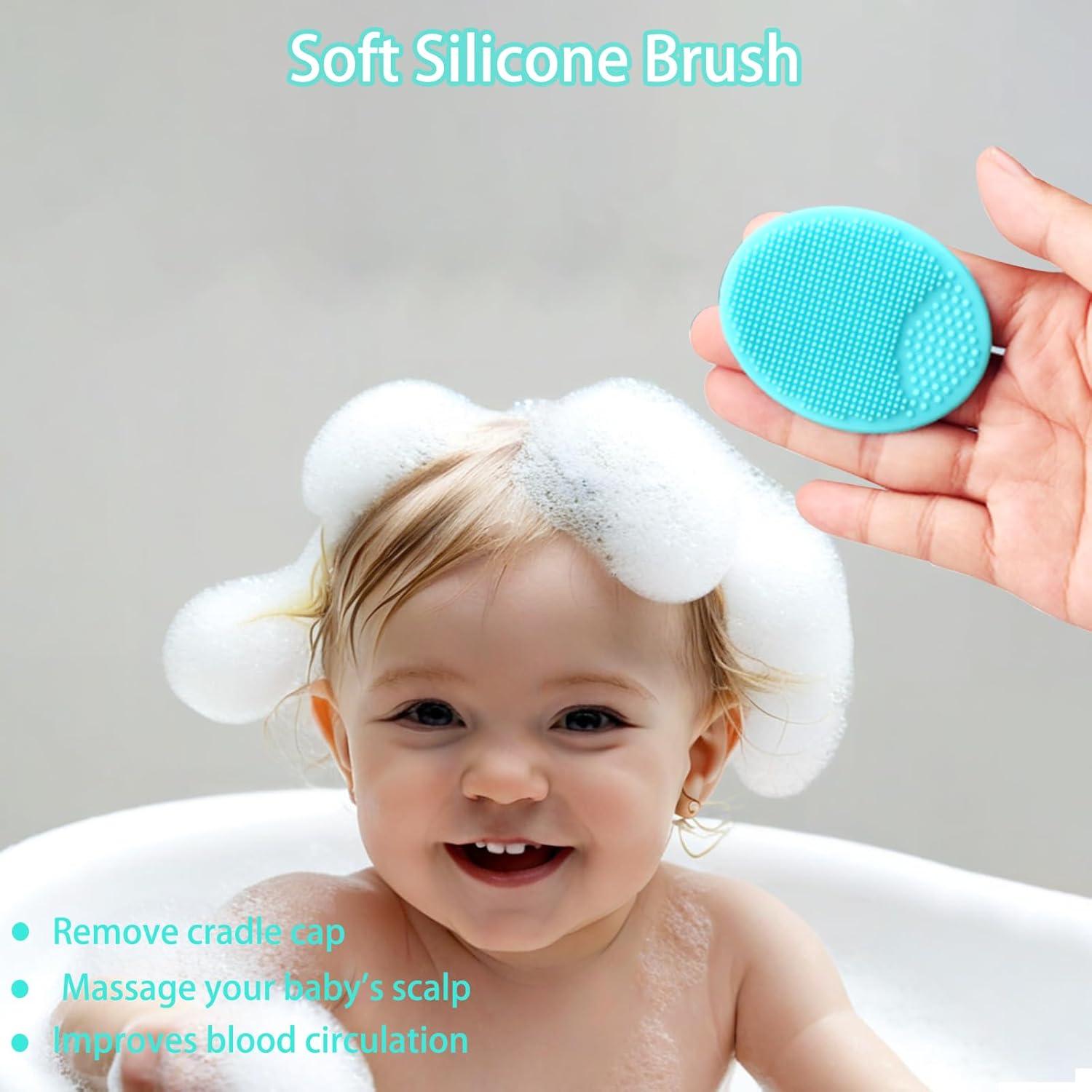 Juego de Cepillo y Peine para Bebés PAKENYESHA 4 Piezas Verde