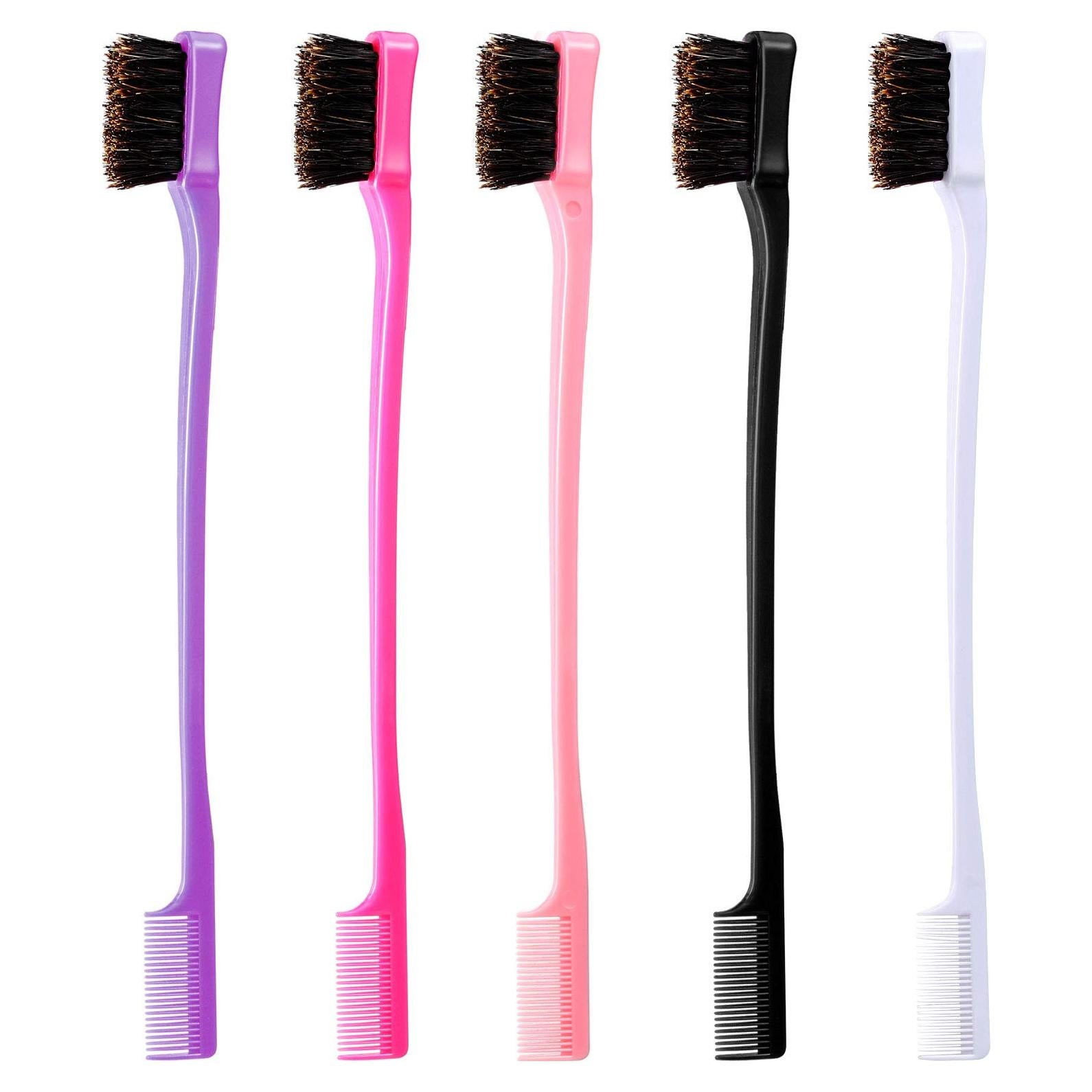 Juego de 5 Cepillos de Bordes para Cabello BBTO - Doble Cara
