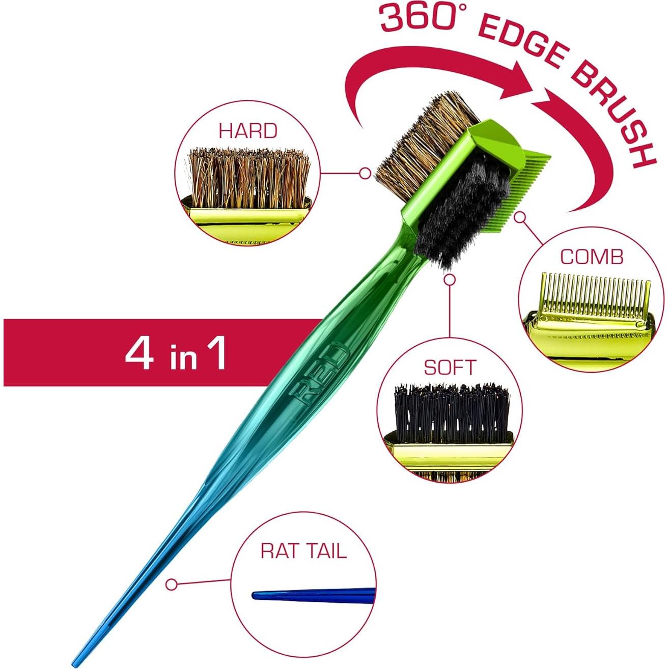 Cepillo 4 en 1 Red by Kiss para Cabello Rizado Grueso