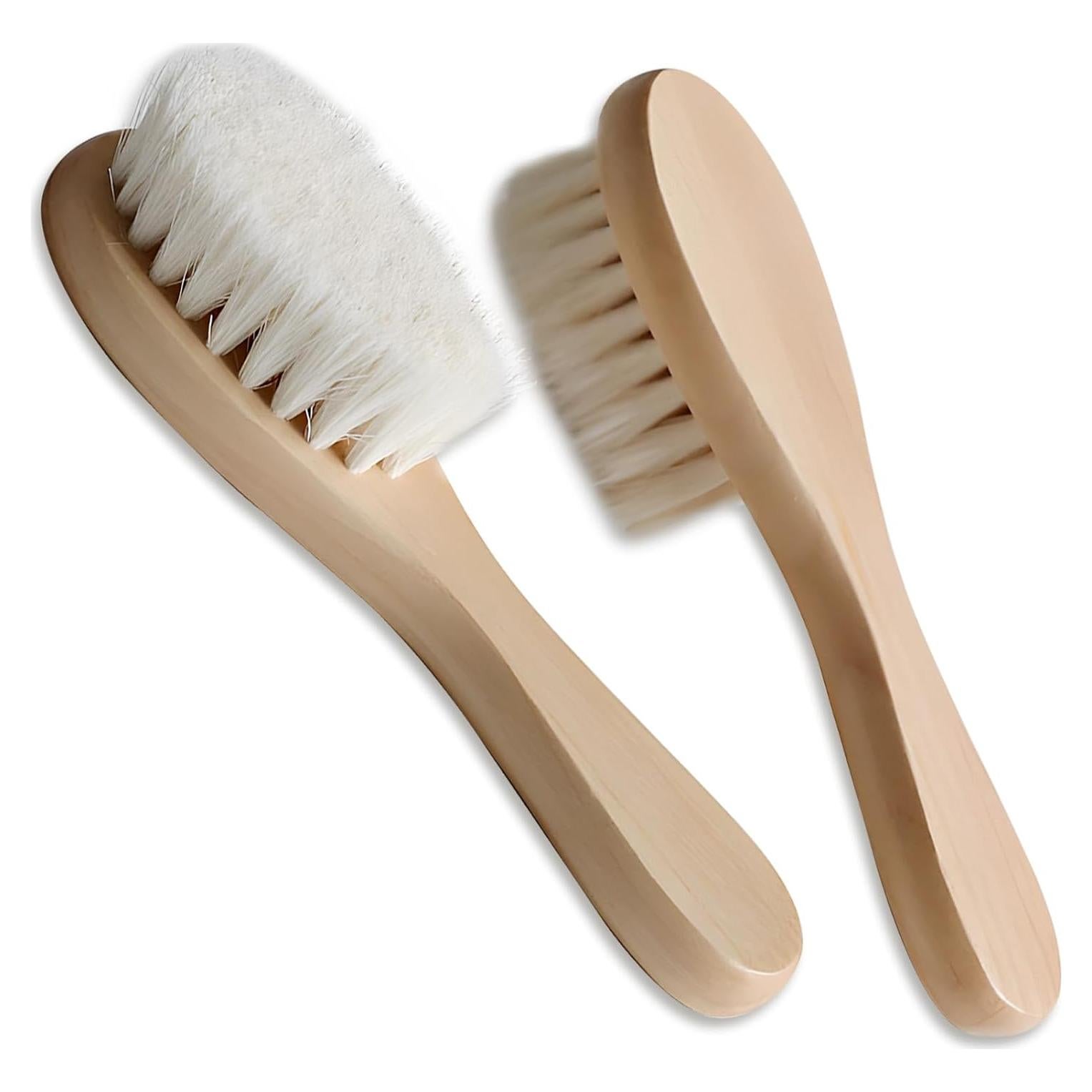 Paquete de 2 Cepillos para Bebé Kootinn con Mango de Madera
